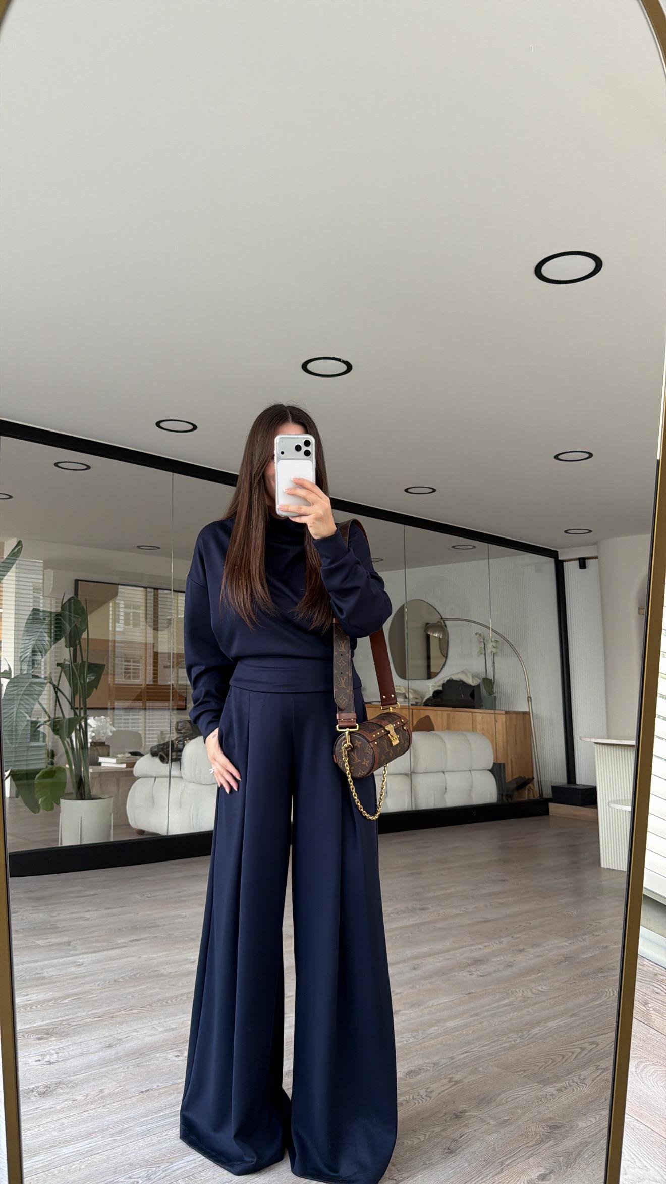 Lacivert Balıkçı Yaka Marka Model Modal Takım