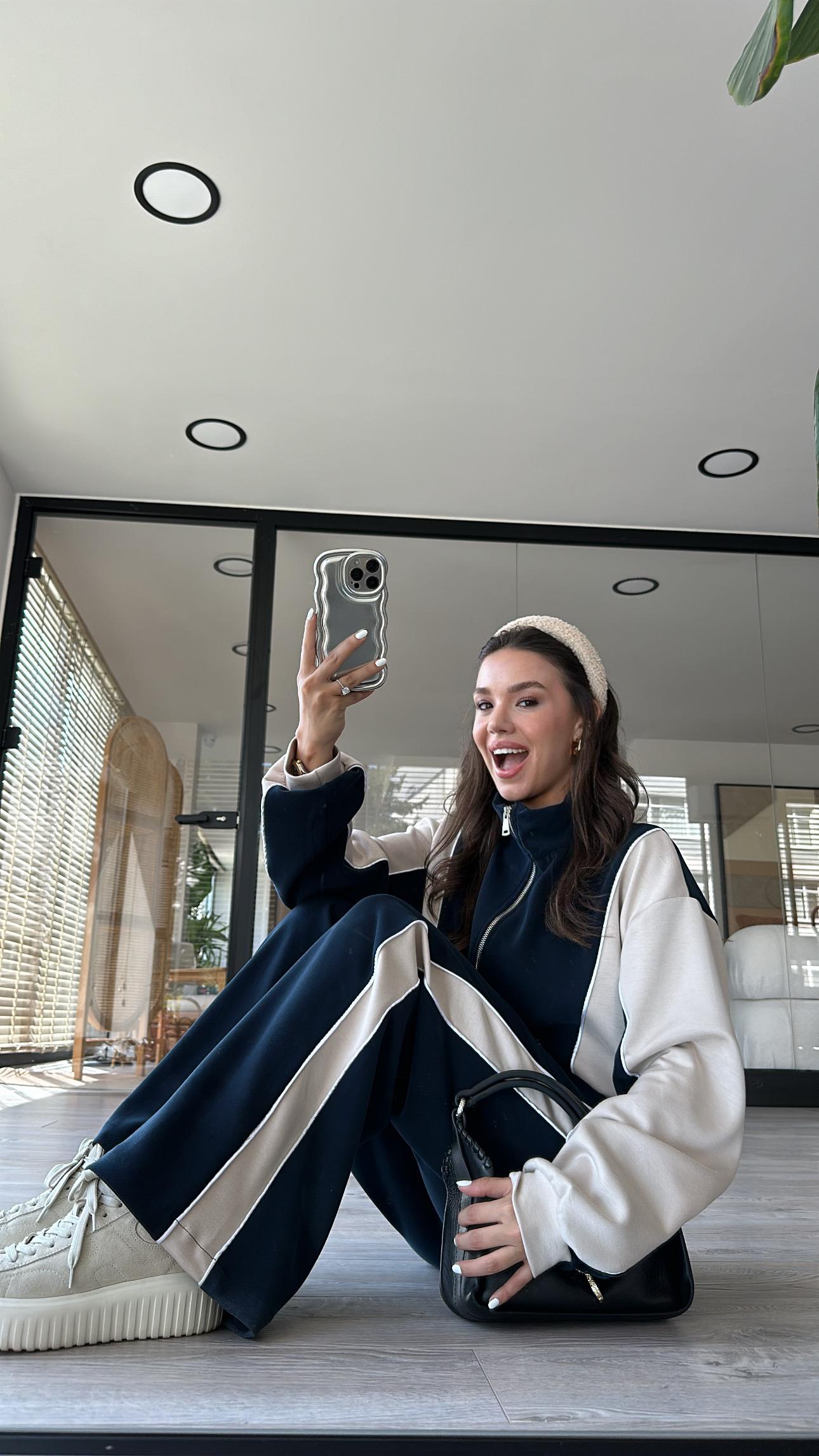 Lacivert Bej Biyeli Marka Model Modal Takım