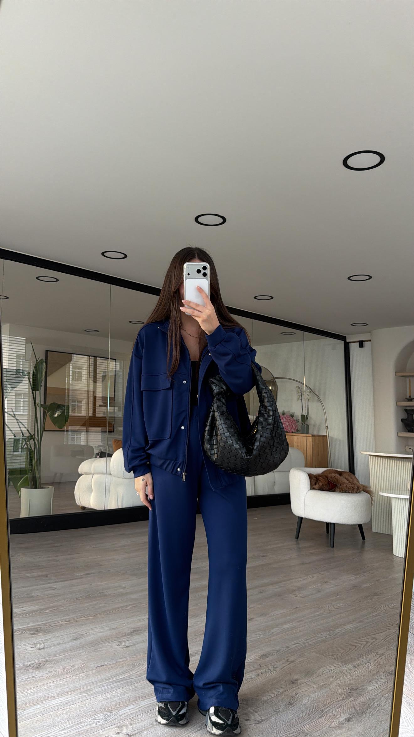 Lacivert Çift Cepli Marka Model Modal Takım 