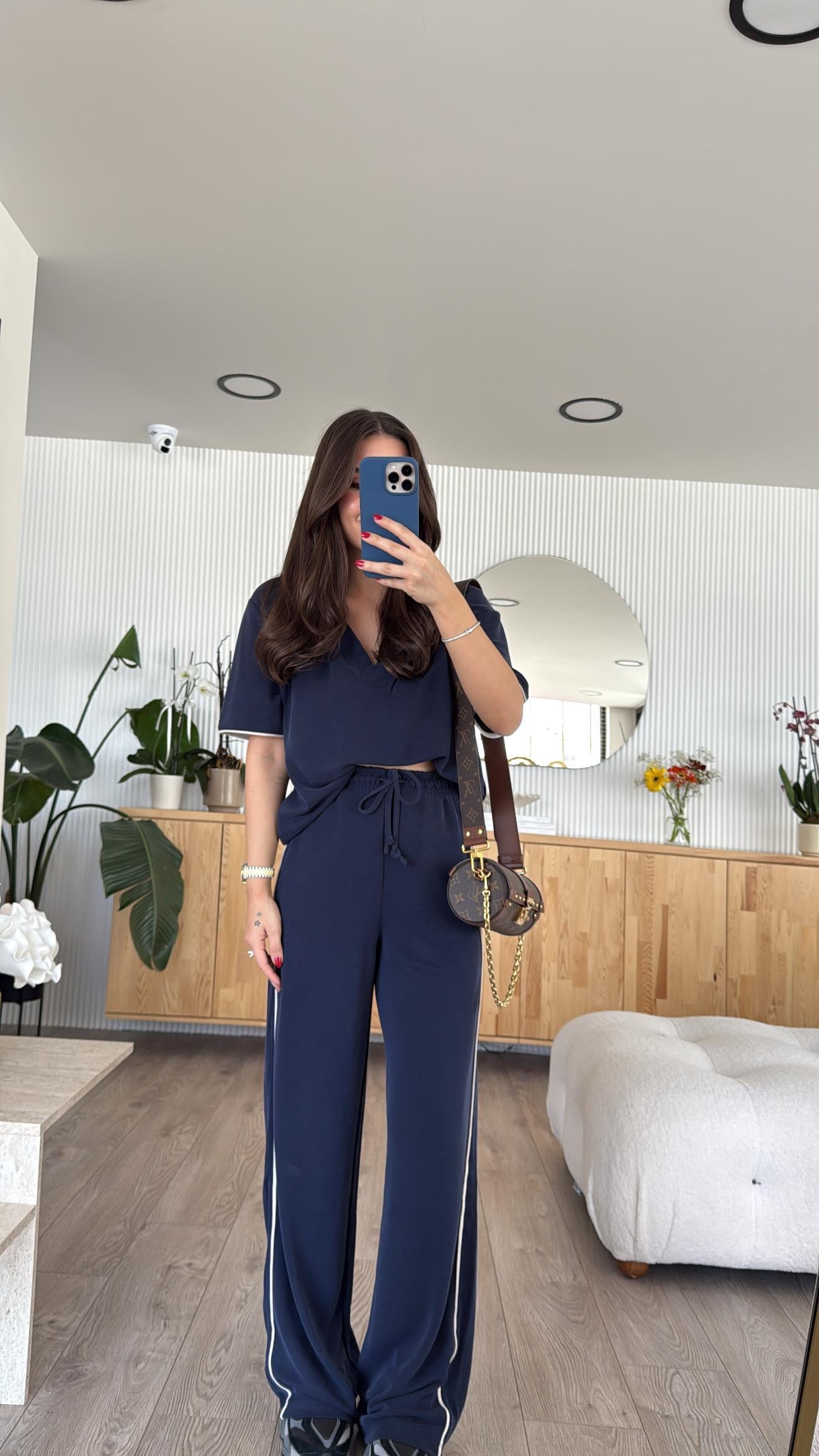 Lacivert Polo Yaka Marka Model Pantolon Takım 