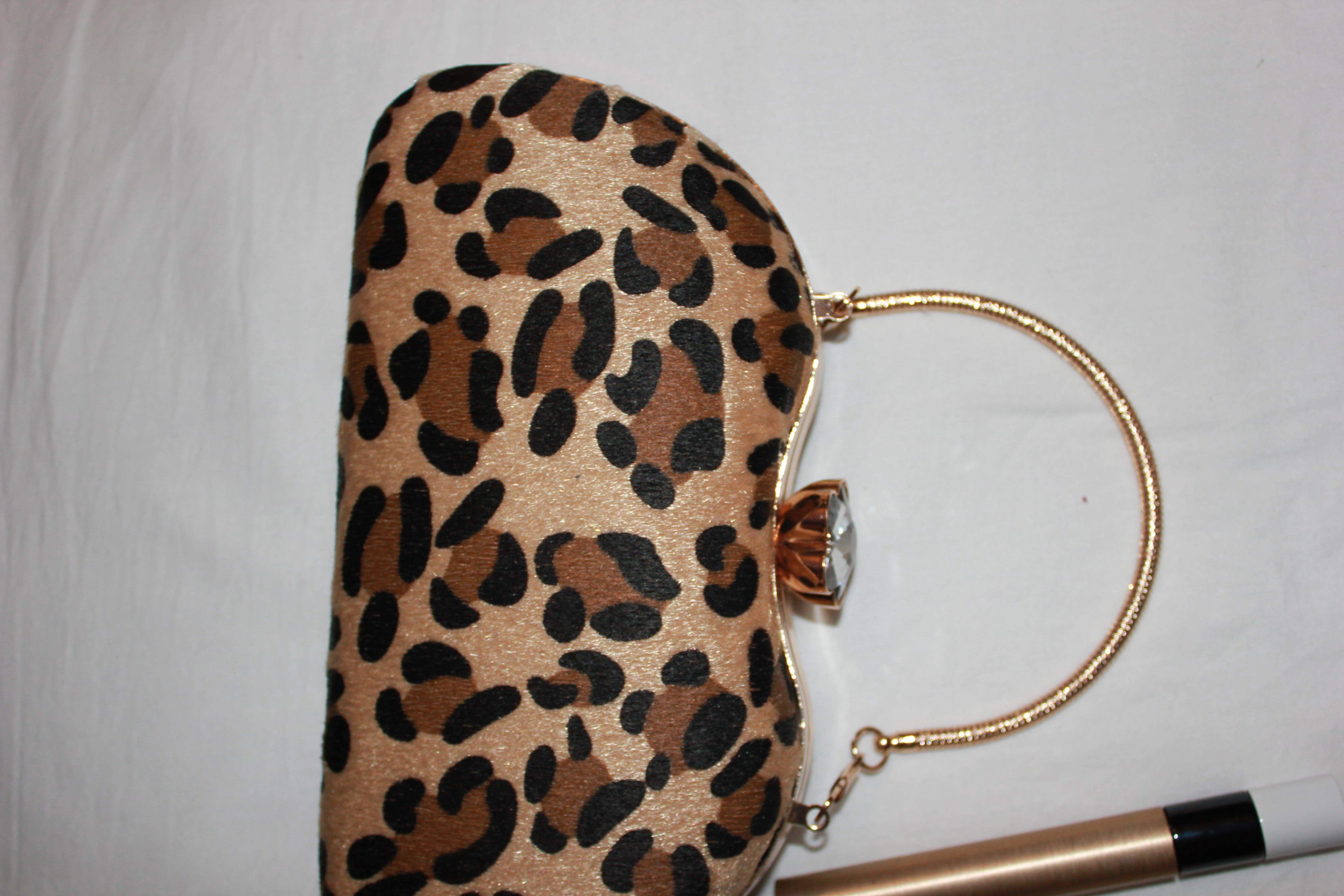 Leopar Çiçek Detaylı Özel Seri Çanta
