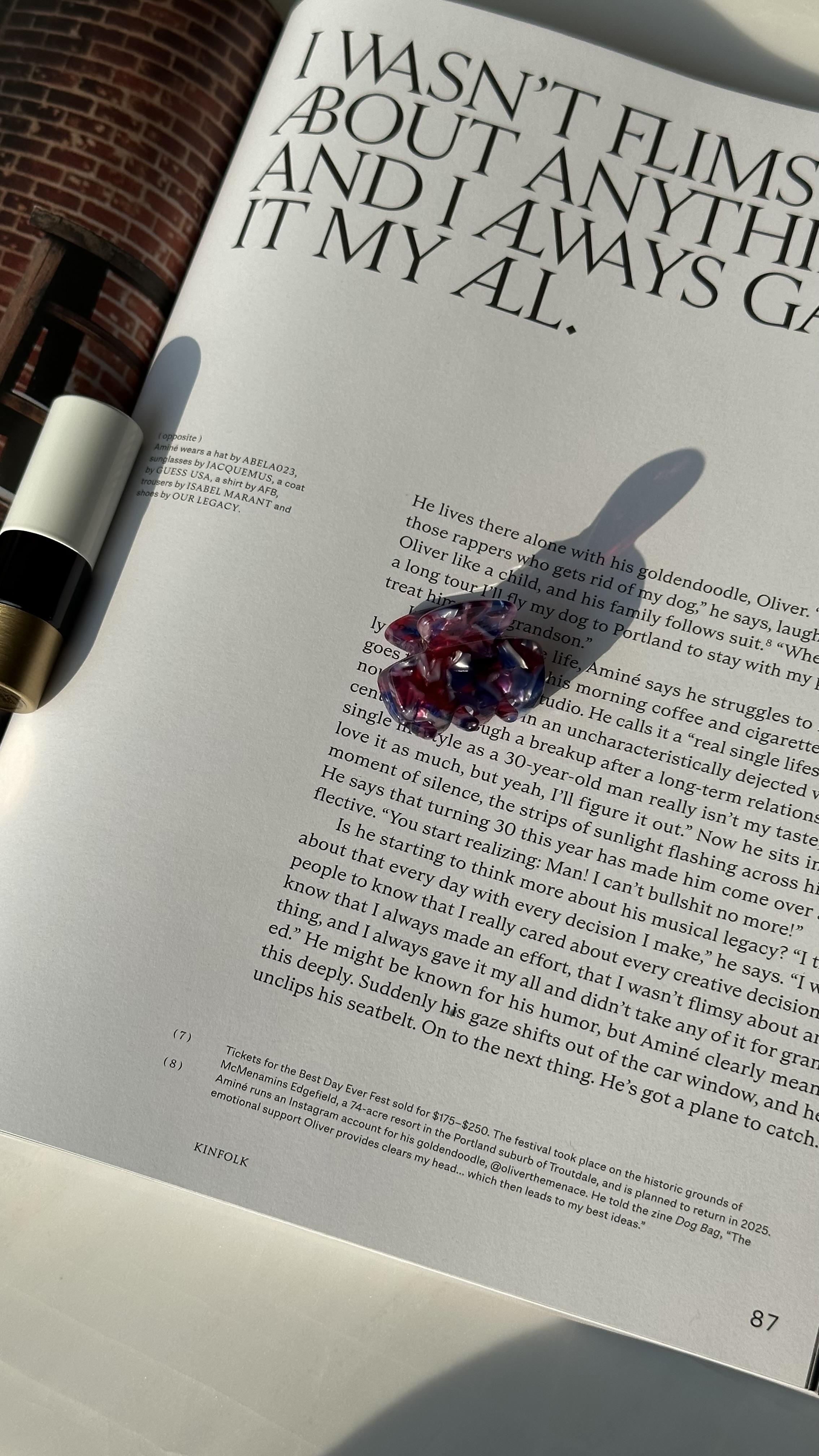 Mavi Çok Renkli Mermer Desenli Mandal Toka