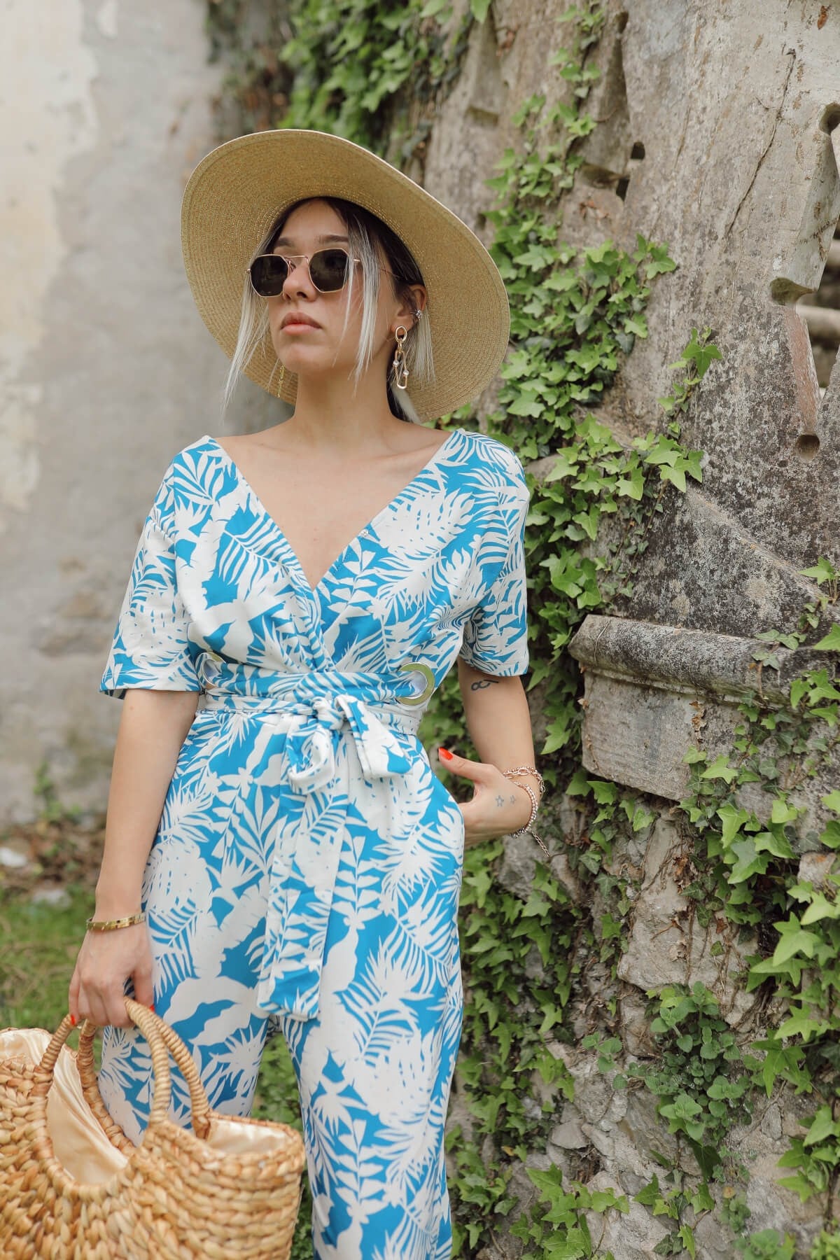 Mavi Desenli Tulum