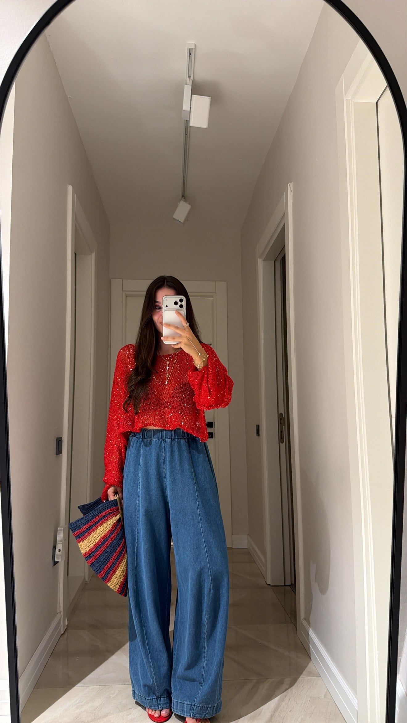 Mavi Dikiş Detaylı Barrel Denim Pantolon
