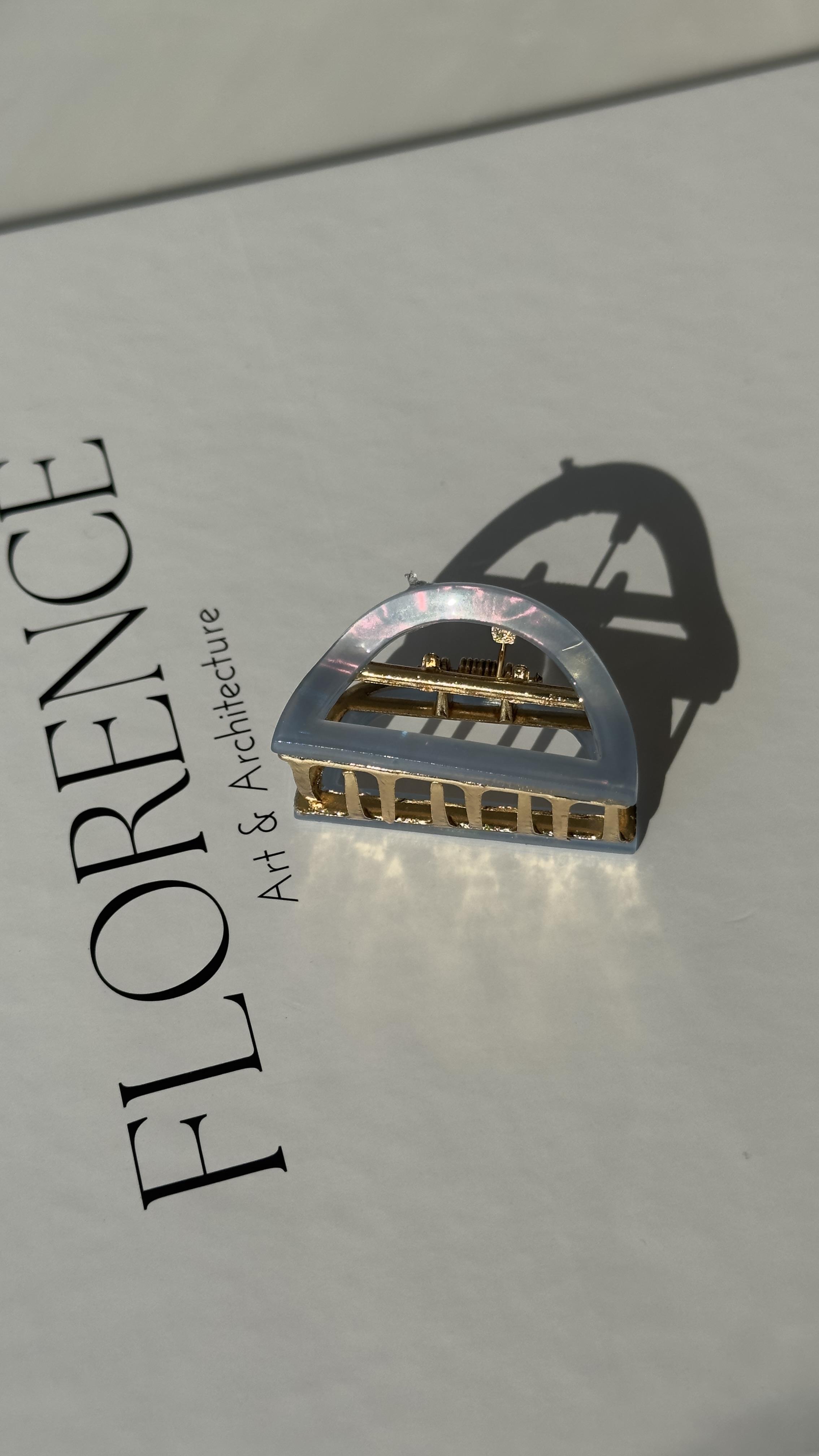 Mavi Hologramlı Daire Mandal Toka