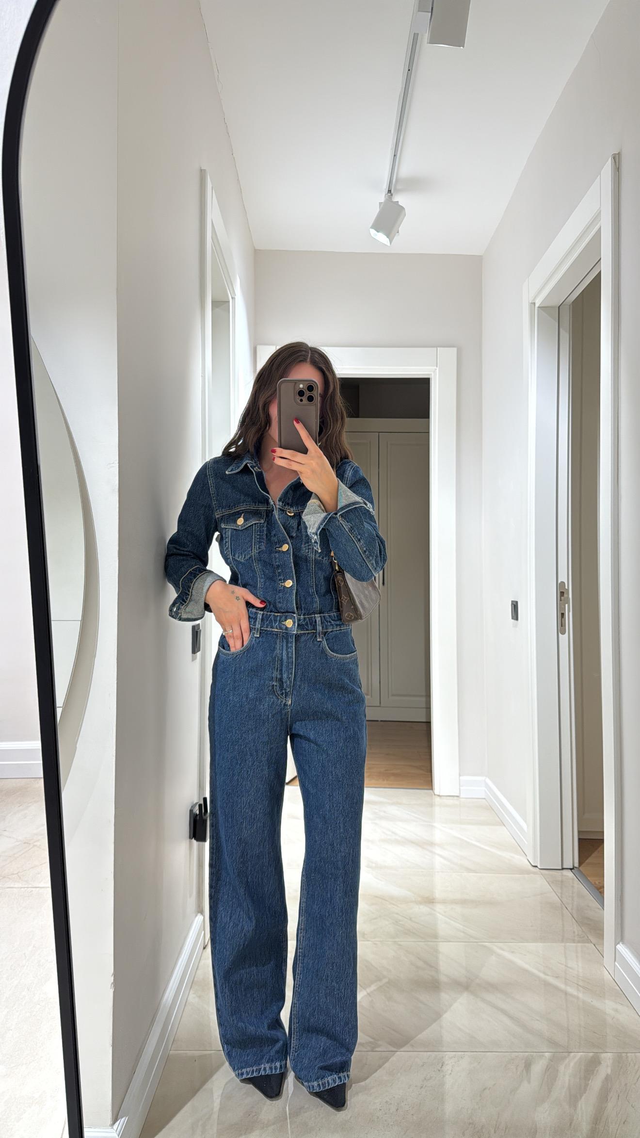 Mavi Ön Düğmeli Marka Model Jean Tulum