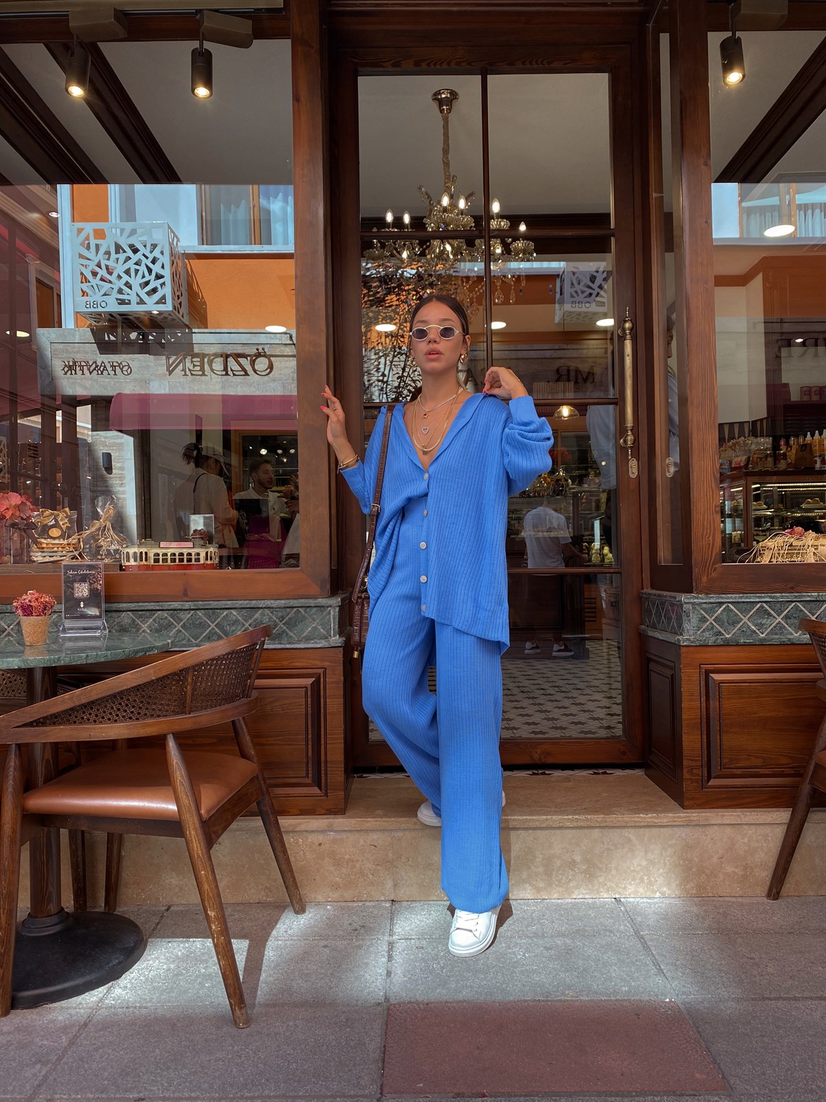 Mavi Polo Yaka Triko Takım