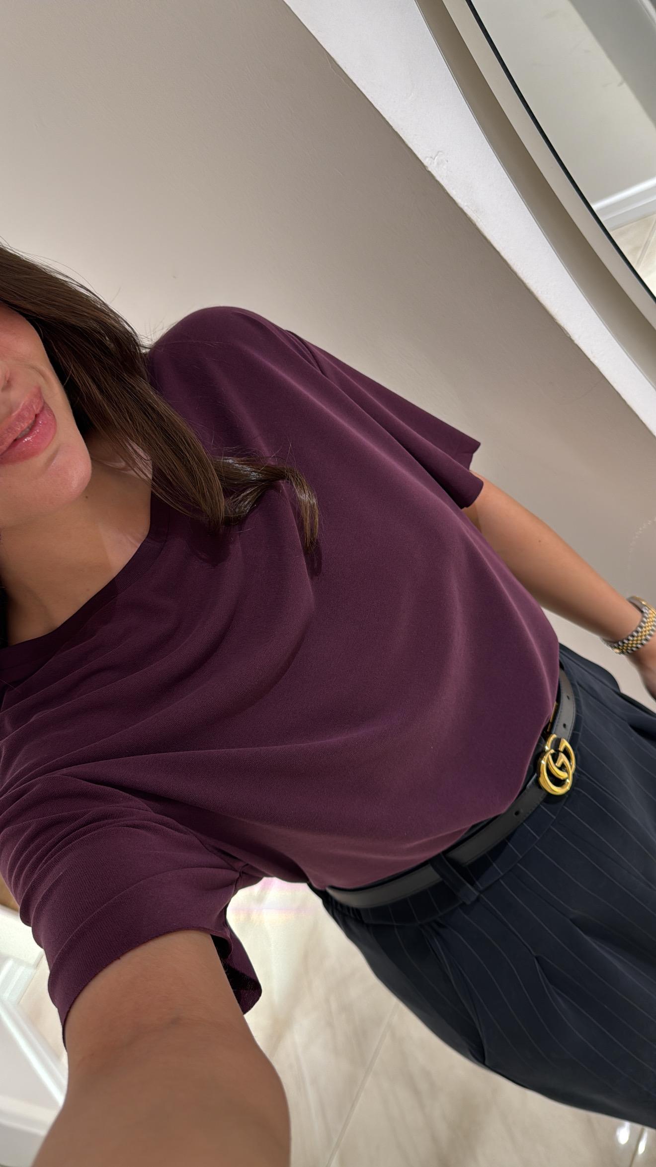 Mürdüm Modal Kumaş Lazer Kesim Marka Model Tişört