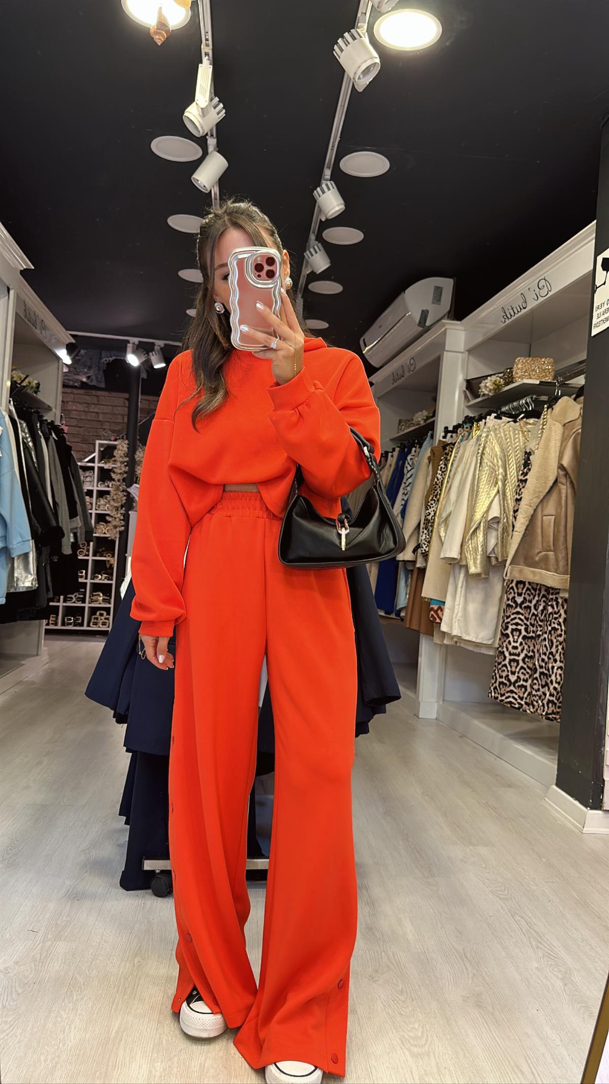 Nar Çiçeği Paçası Çıtçıtlı Takım 