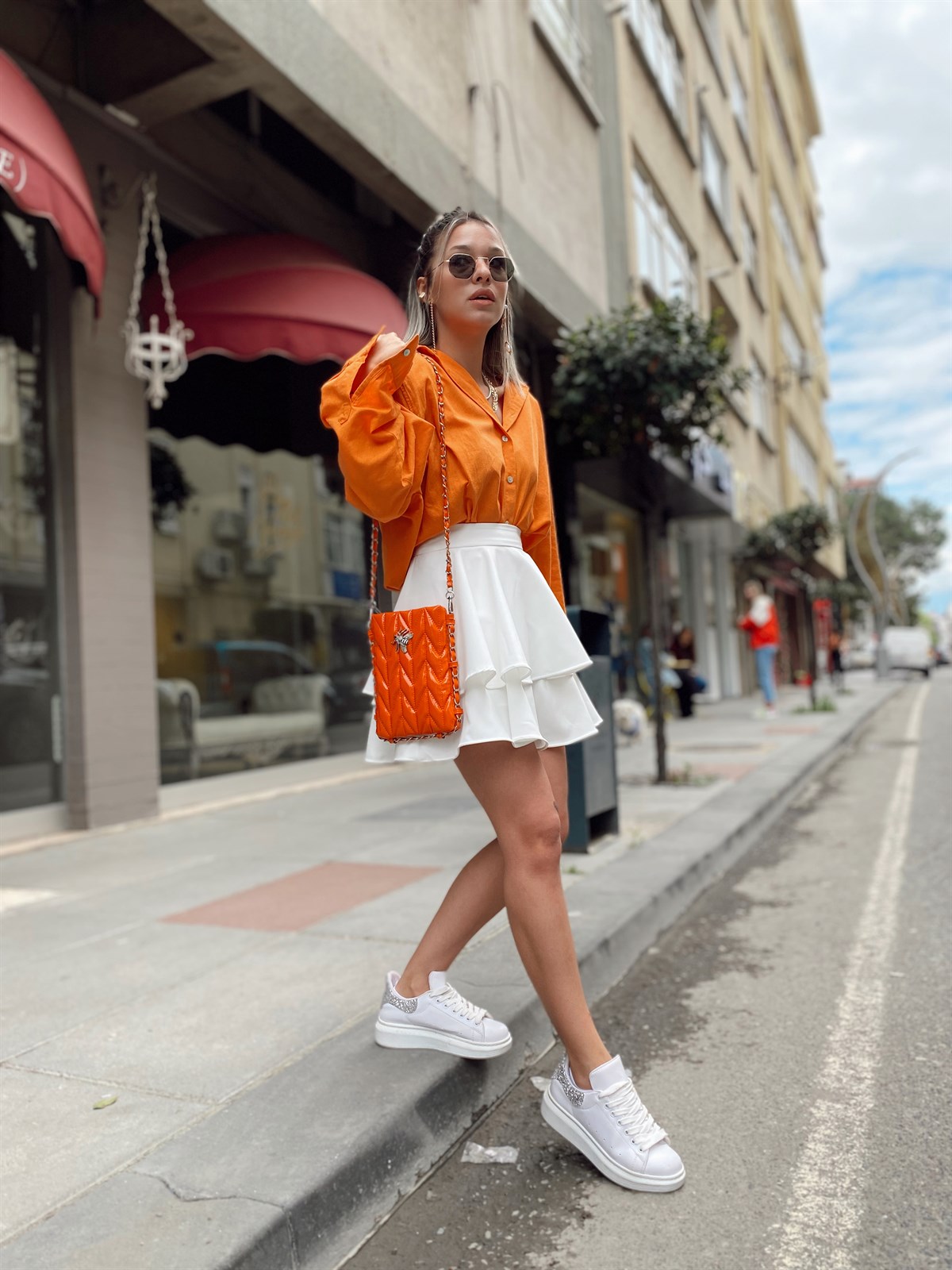 Orange Keten Ravi Gömlek