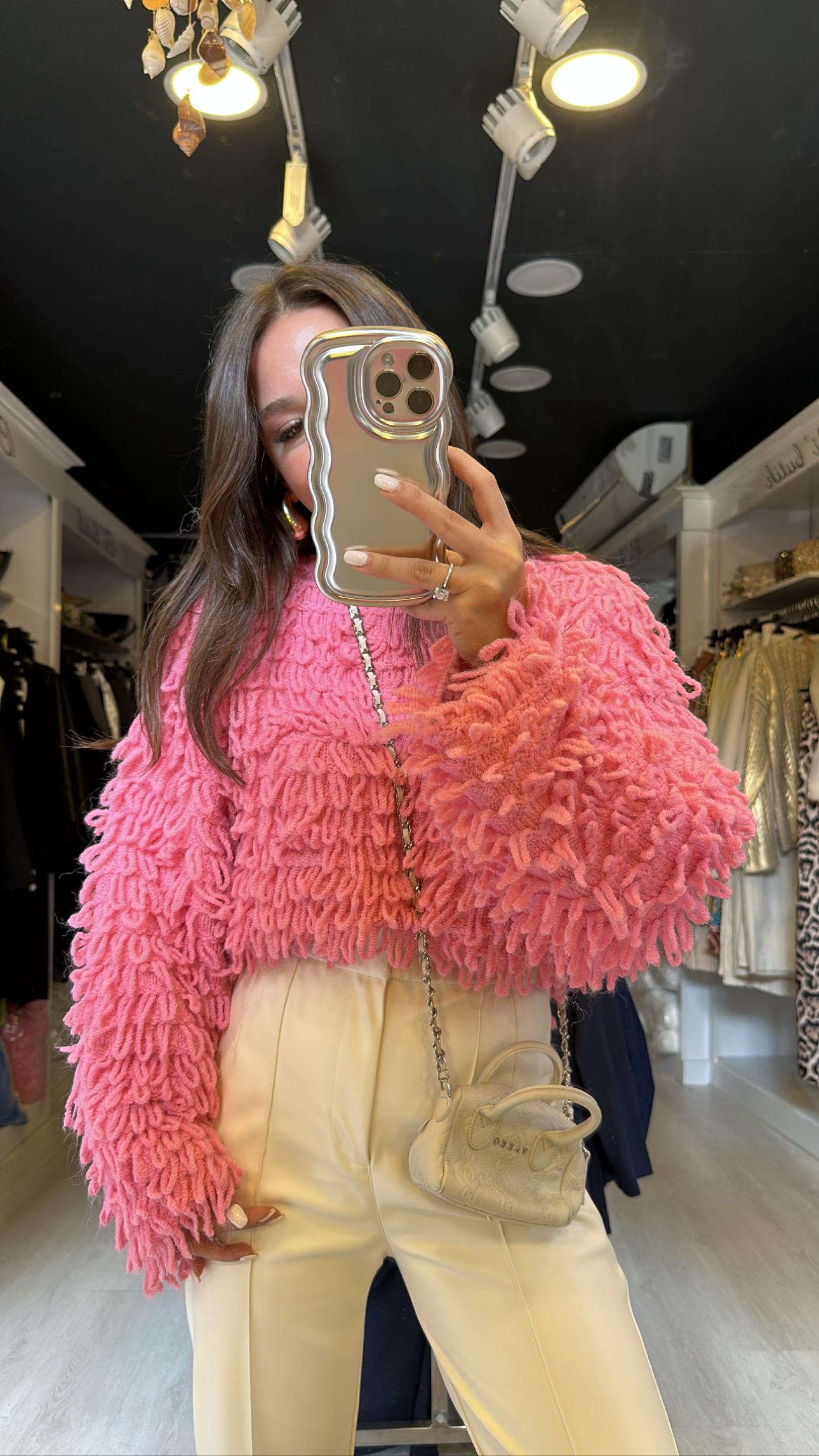 Pembe Püsküllü Marka Model Kazak