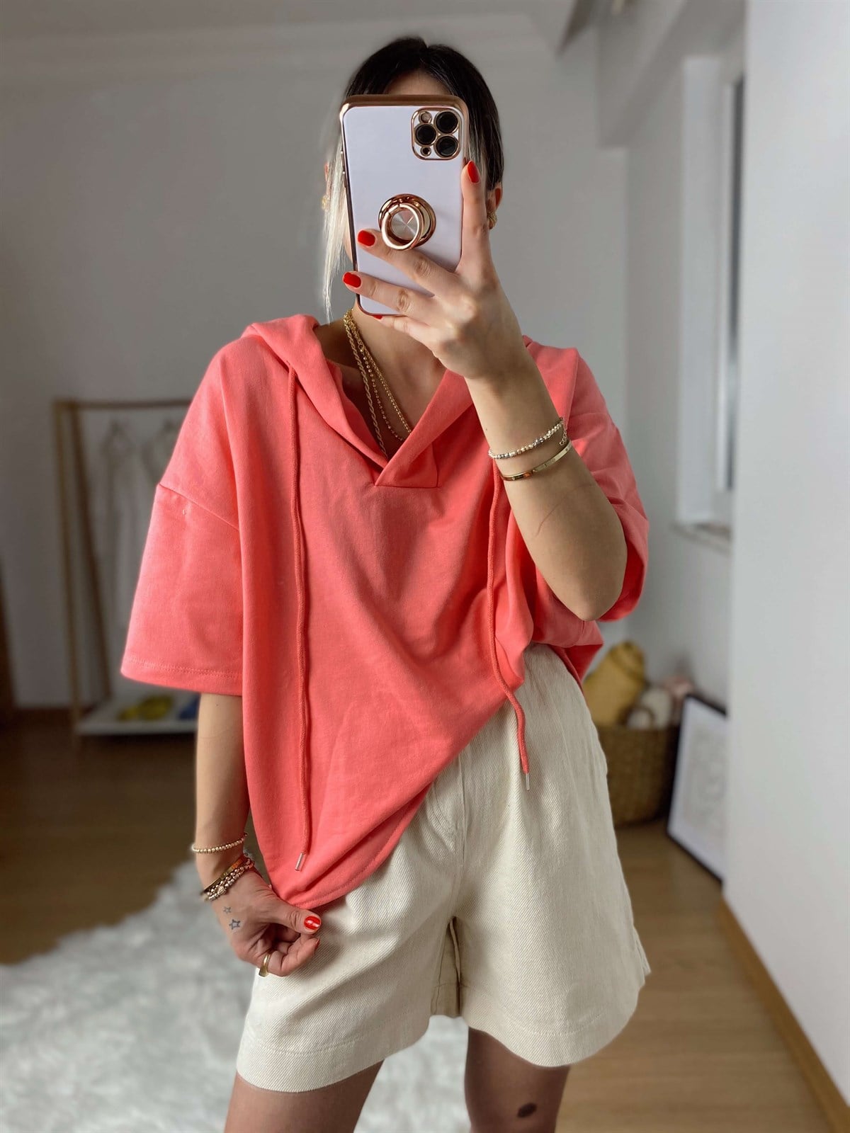 Pembe Renk Yazlık Sweat