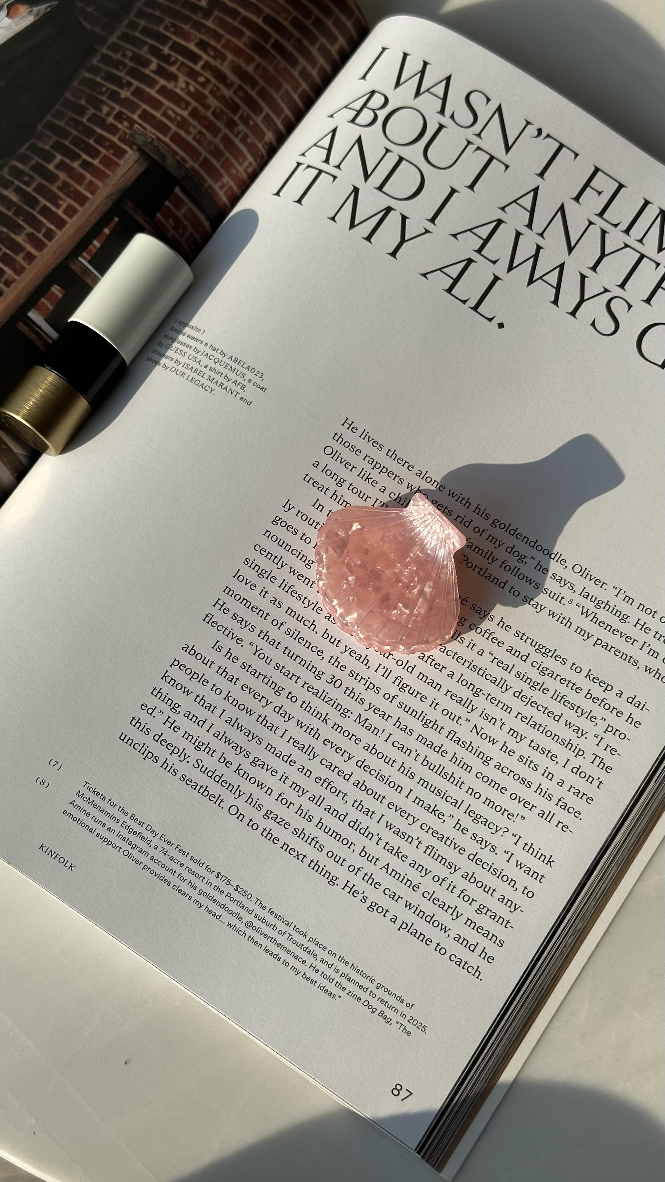 Pudra Sedefli İstiridye Mandal Toka