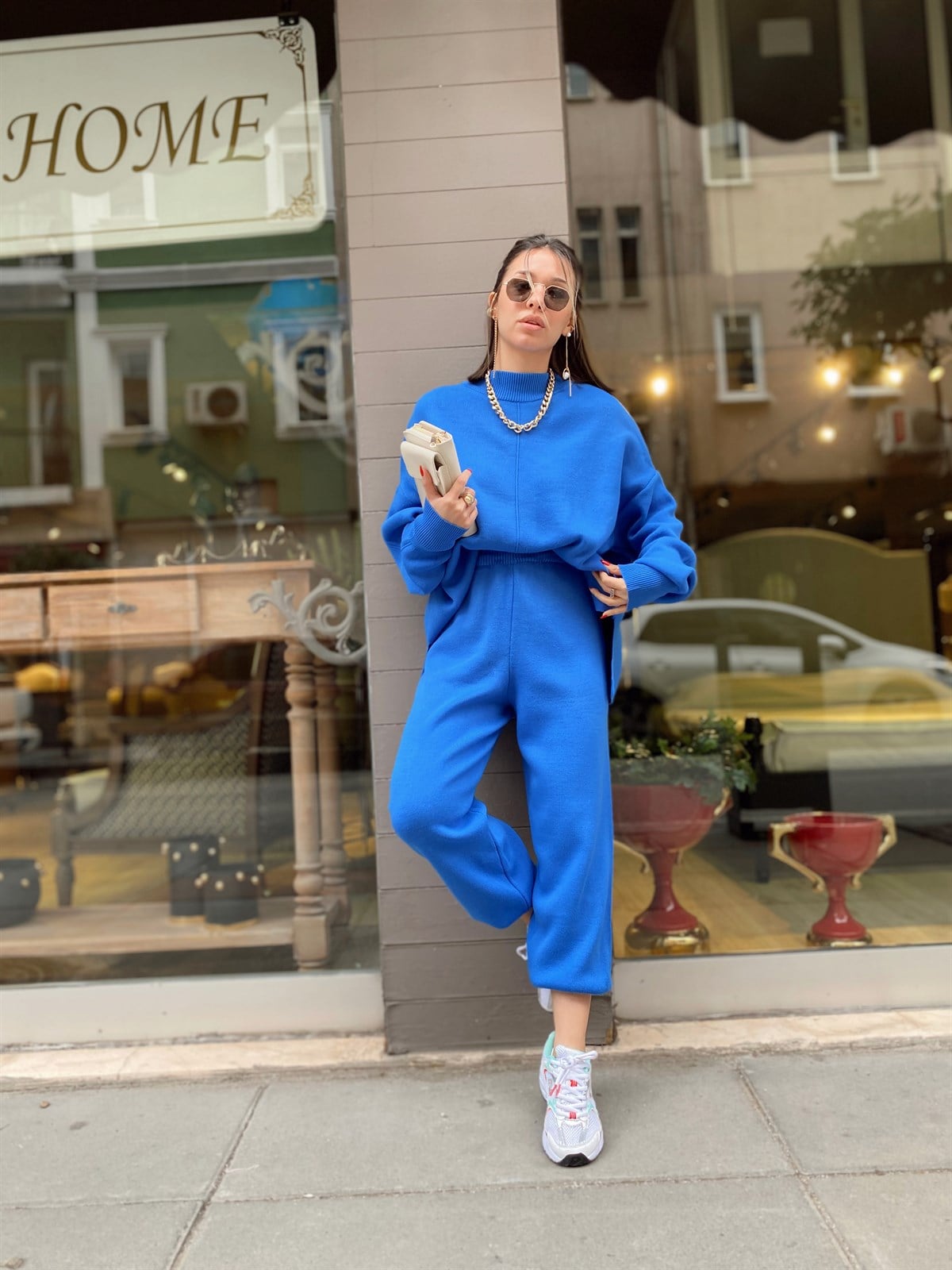 Saks Mavi Triko Takım