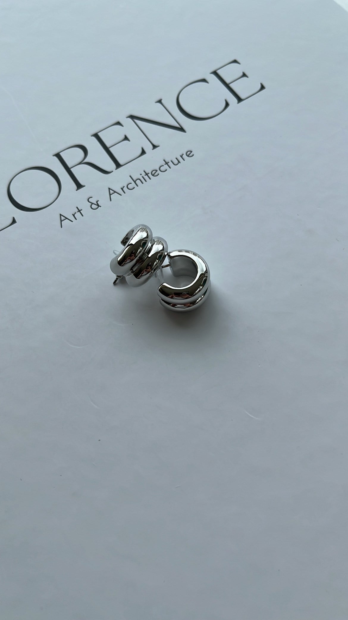 Silver Çift Görünümlü Mini Küpe