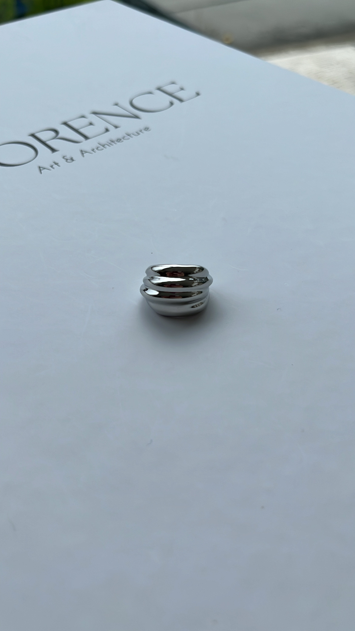 Silver Çizgili Kalın Sıkıştırılabilir Kıkırdak Küpe