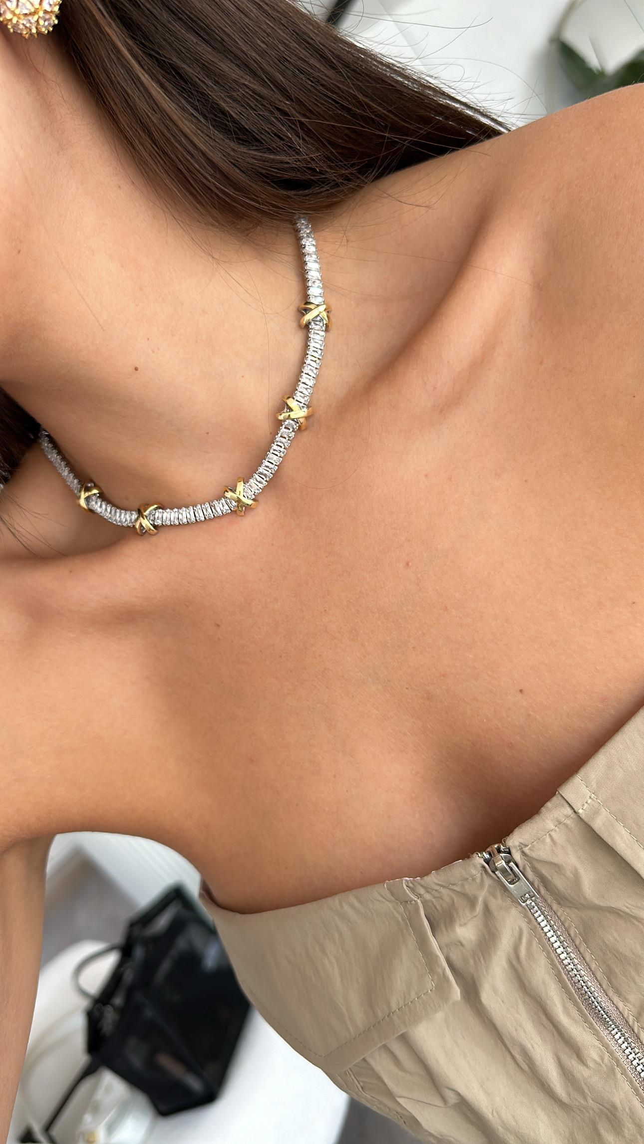 Silver Gold X Detaylı Marka Model Su yolu Kolye