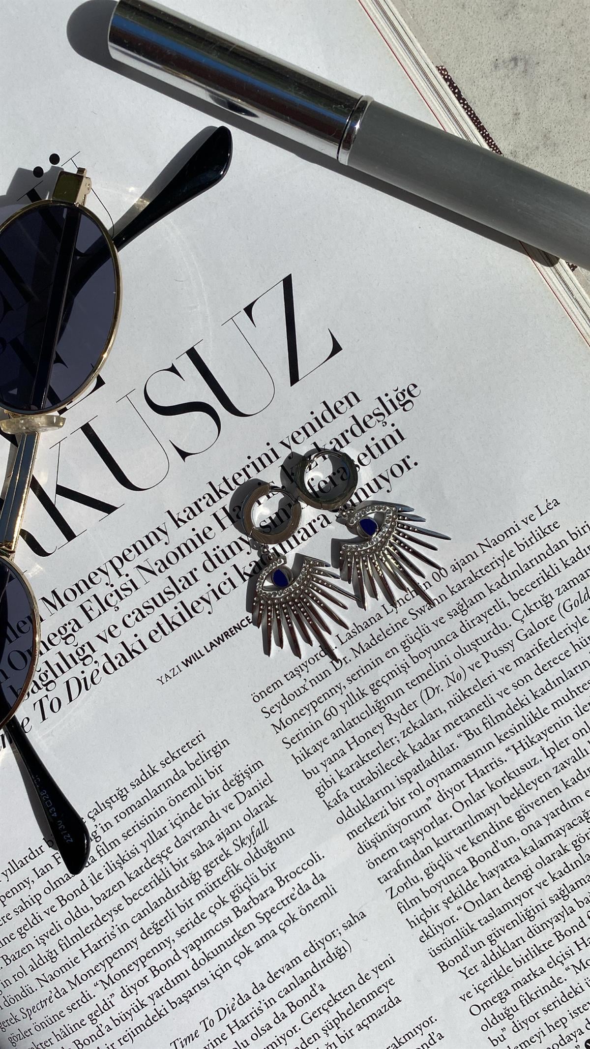 Silver Göz Taşlı Küpe