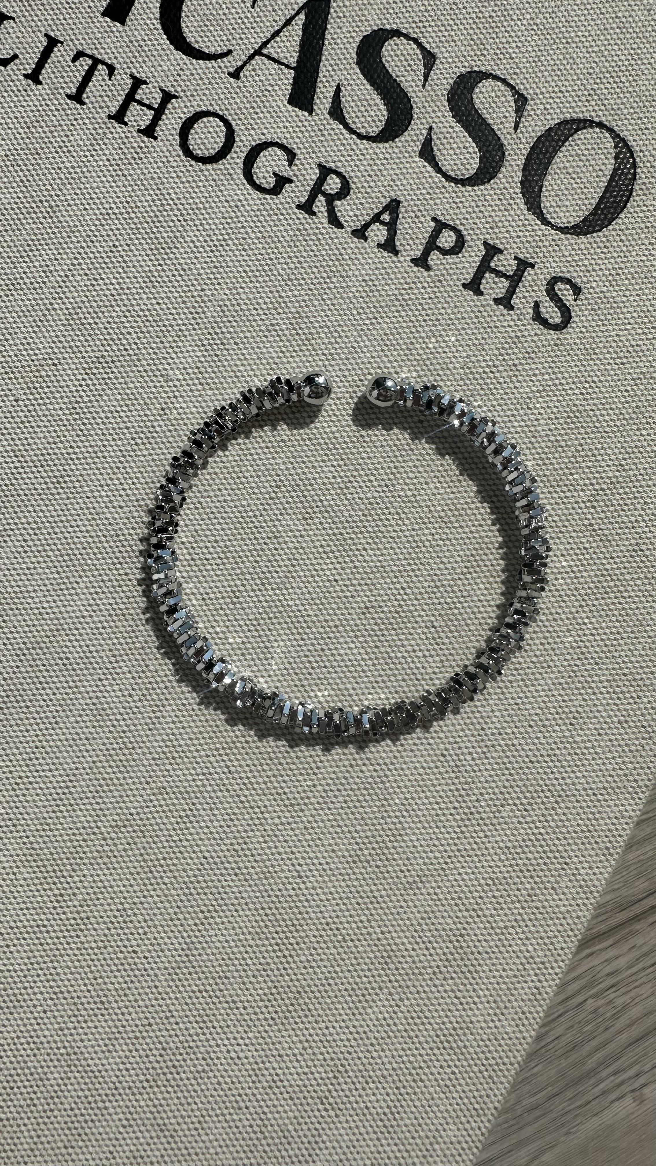 Silver Kelepçe Çelik Bileklik