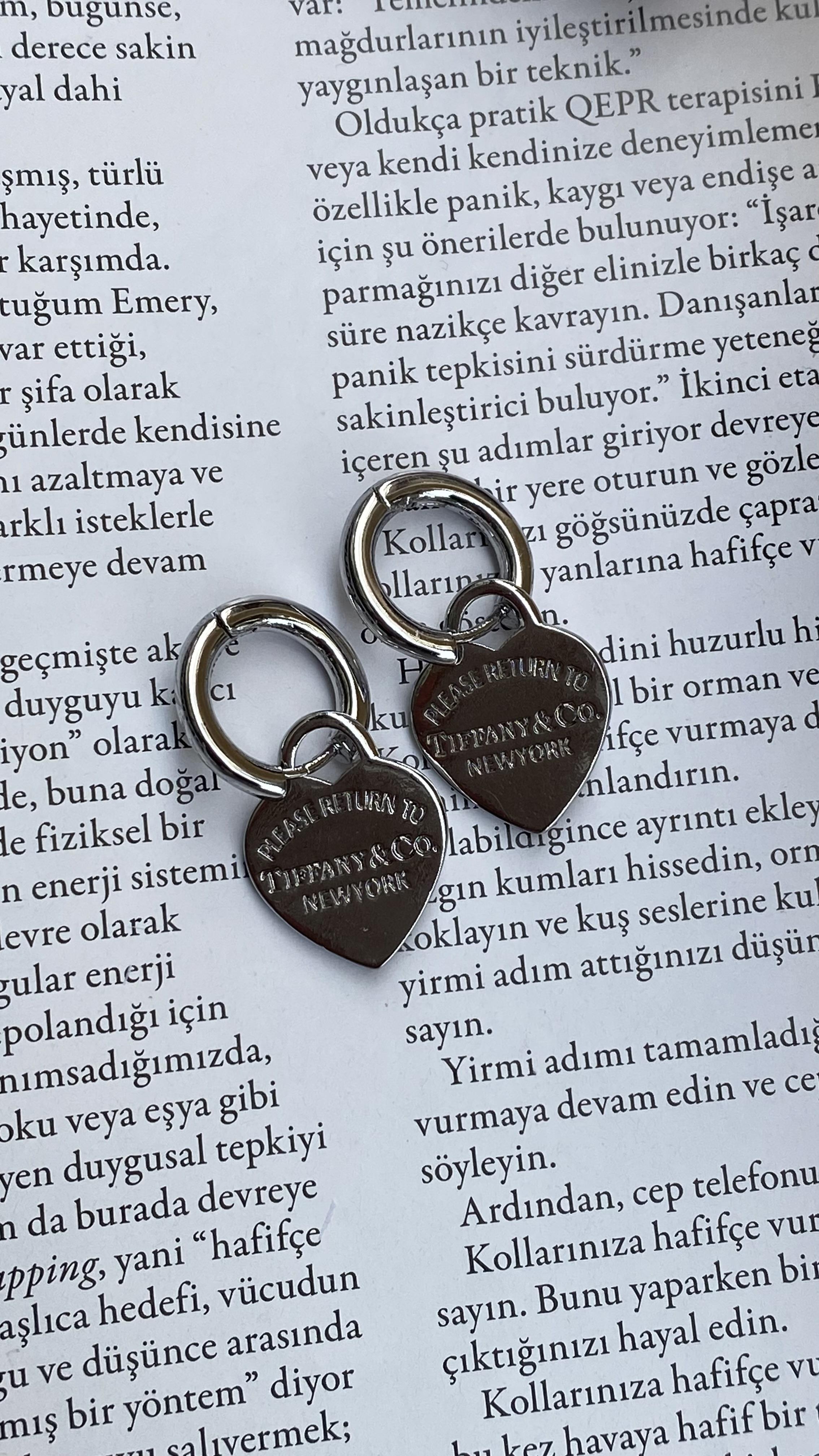 Silver Marka Model Kalp Küpe