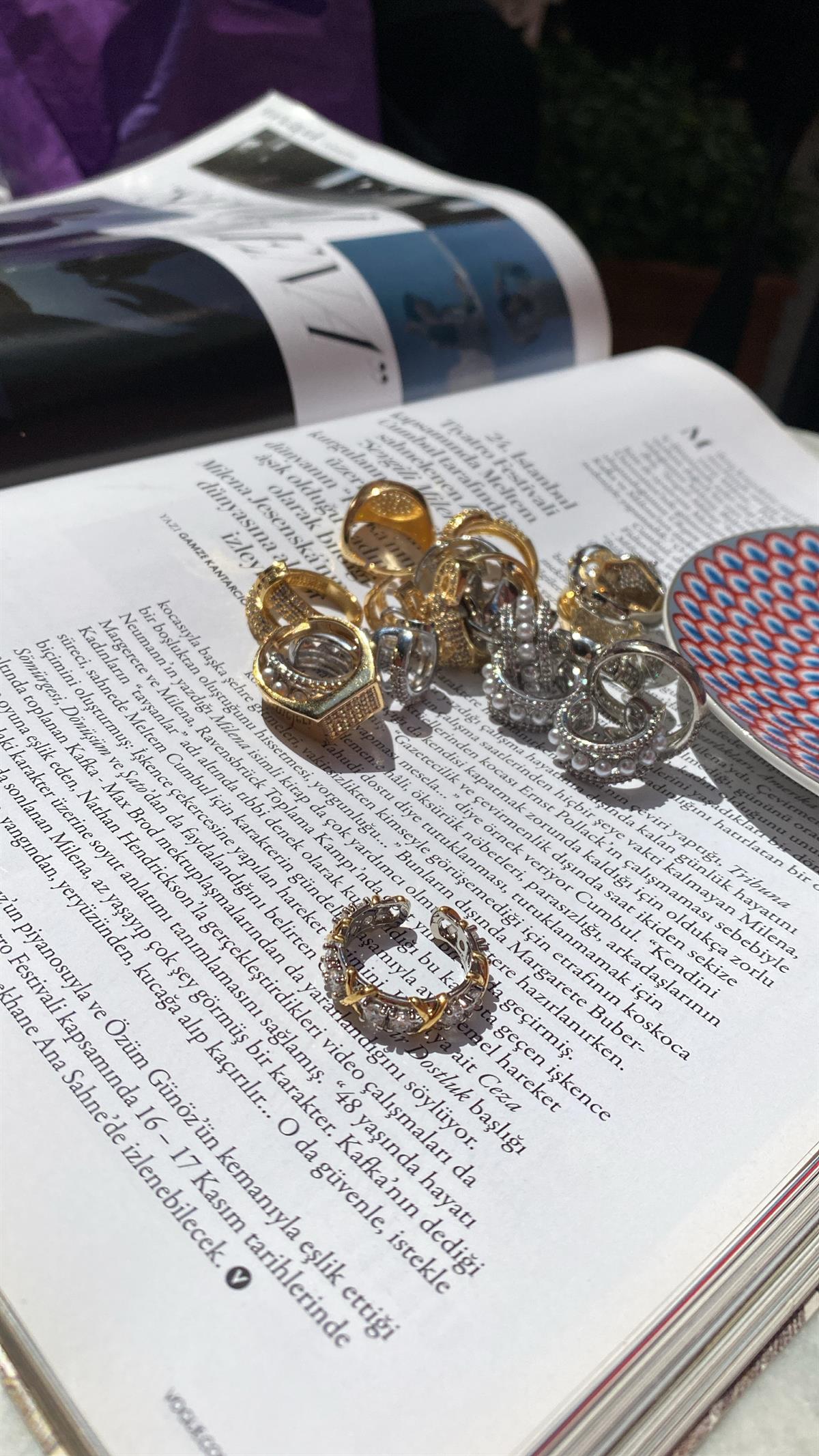 Silver Özel Seri XO Zirkon Taşlı Yüzük