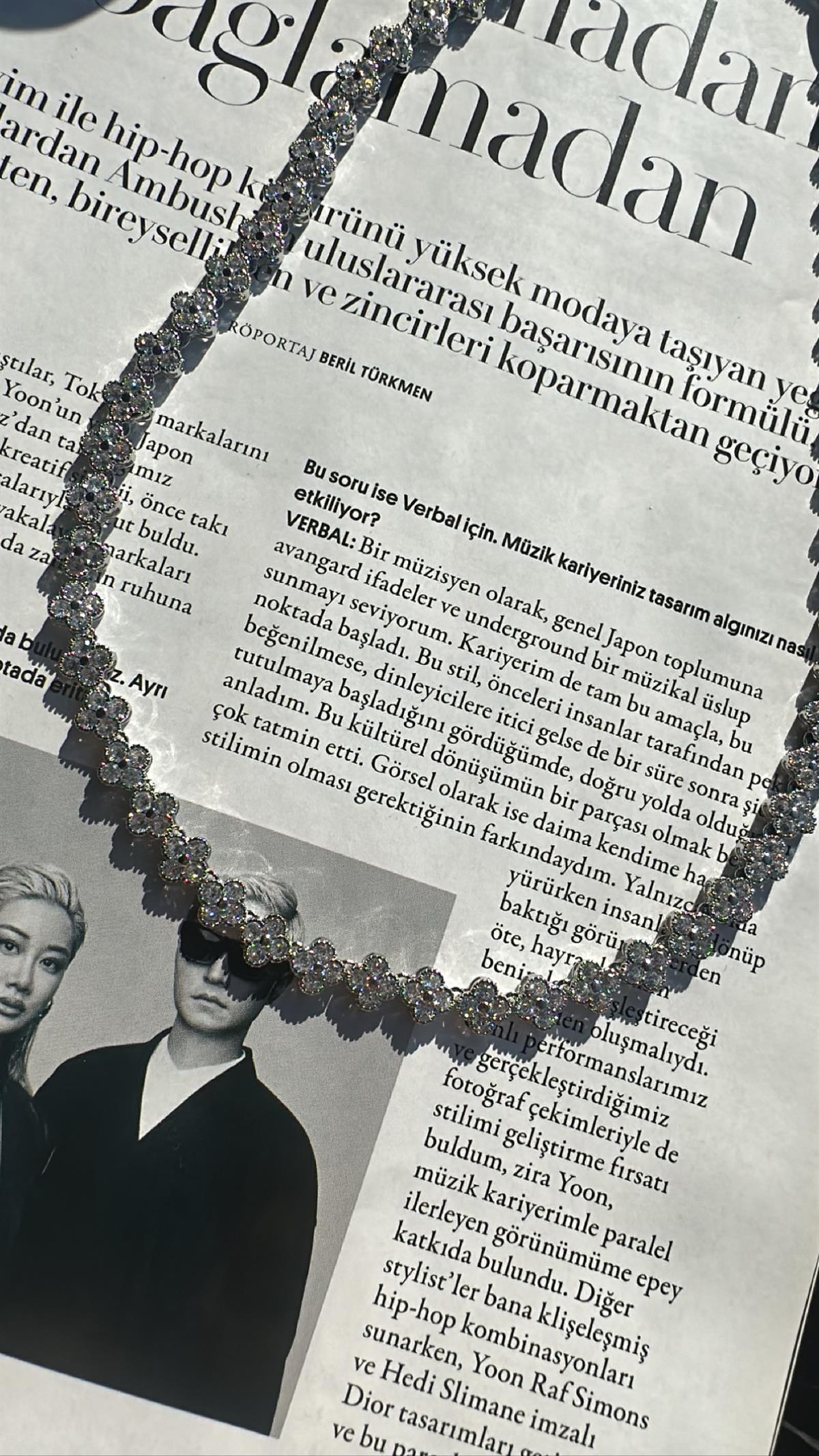 Silver Vip Taşlı Çiçek  Su Yolu Kolye