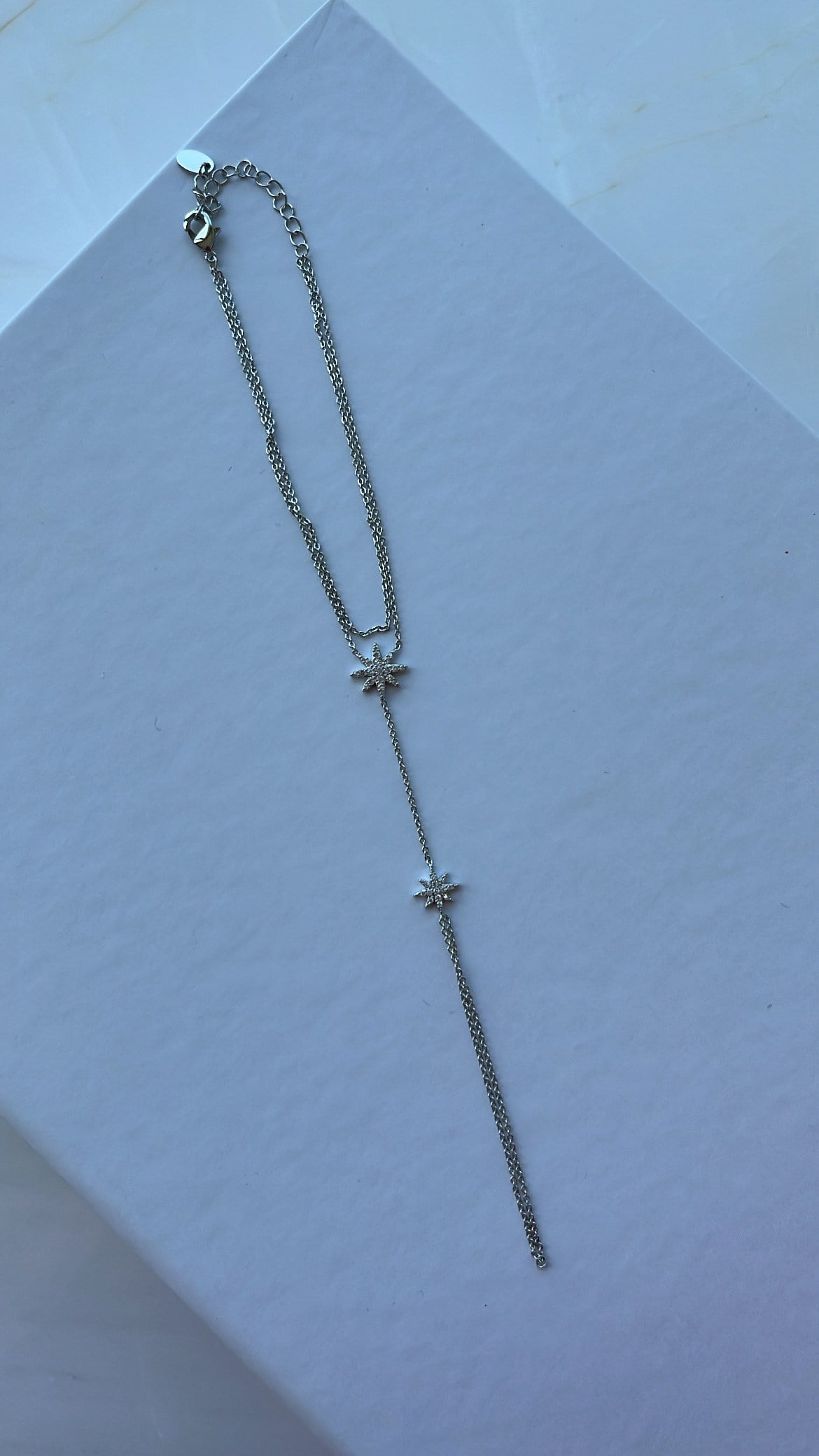 Silver Yıldız Taşlı Zincir Şahmeran