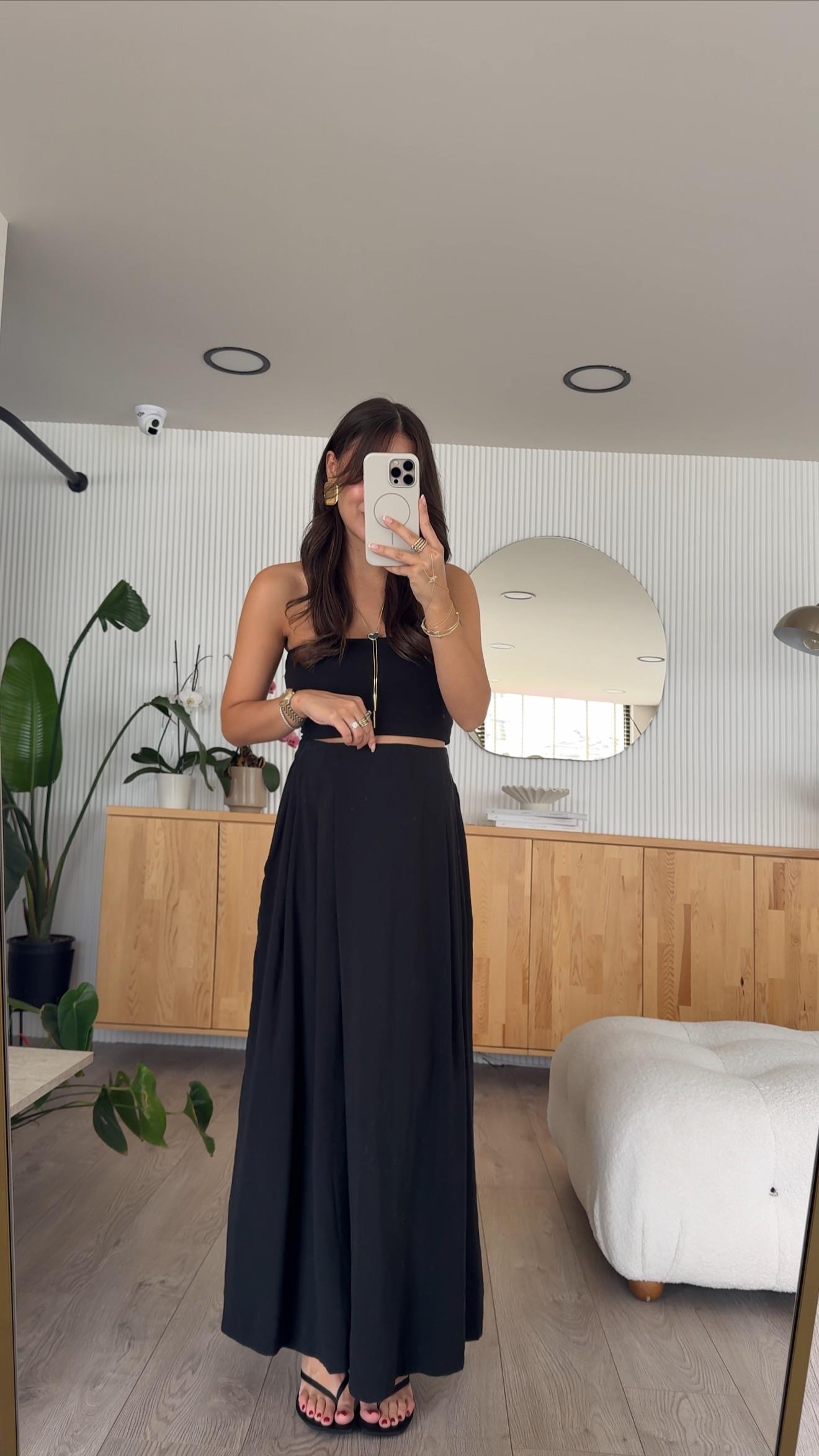 Siyah Beli Lastikli Pareo Pantolon