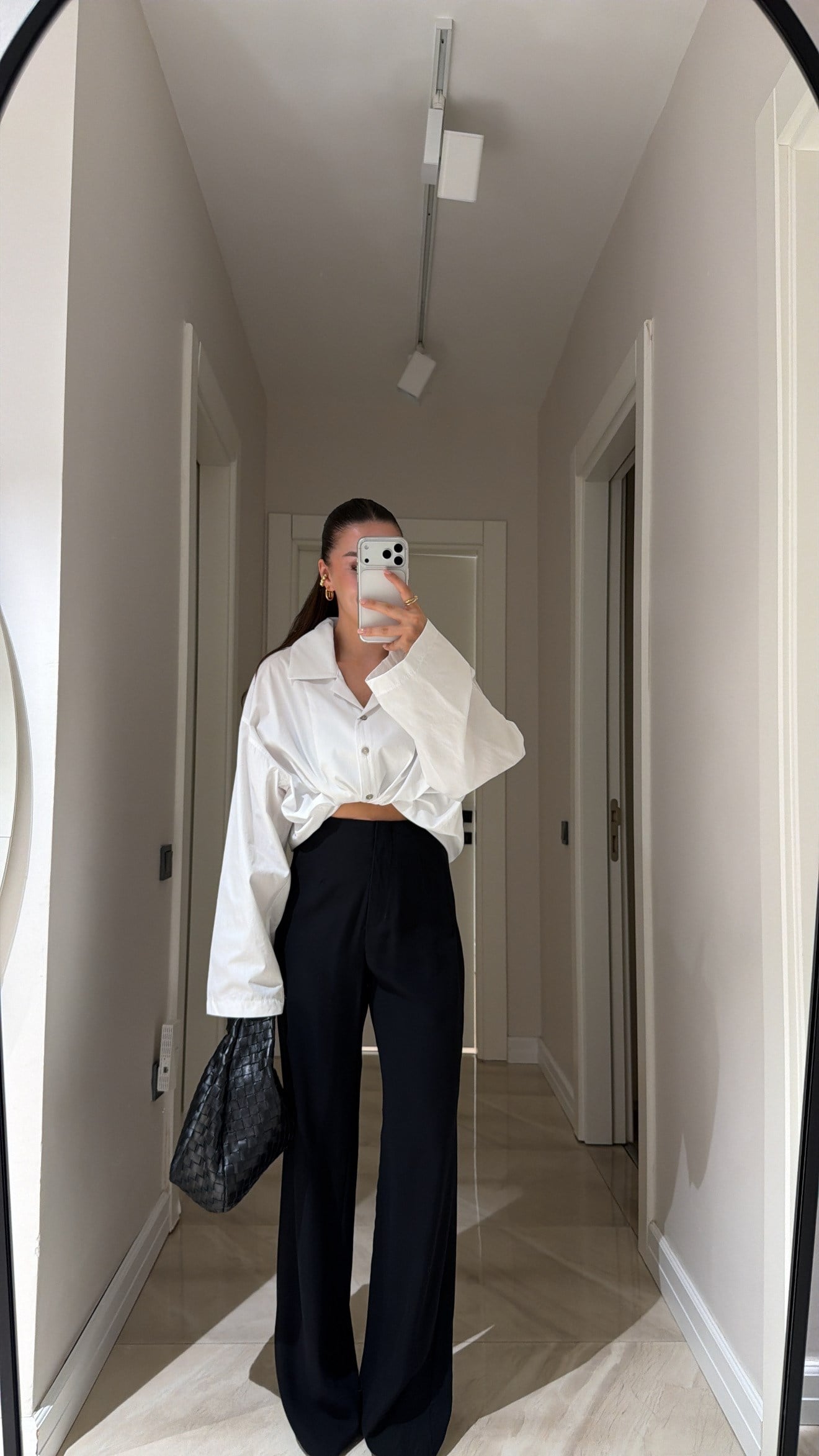 Siyah Cep Detaylı Pensli Marka Model Pantolon