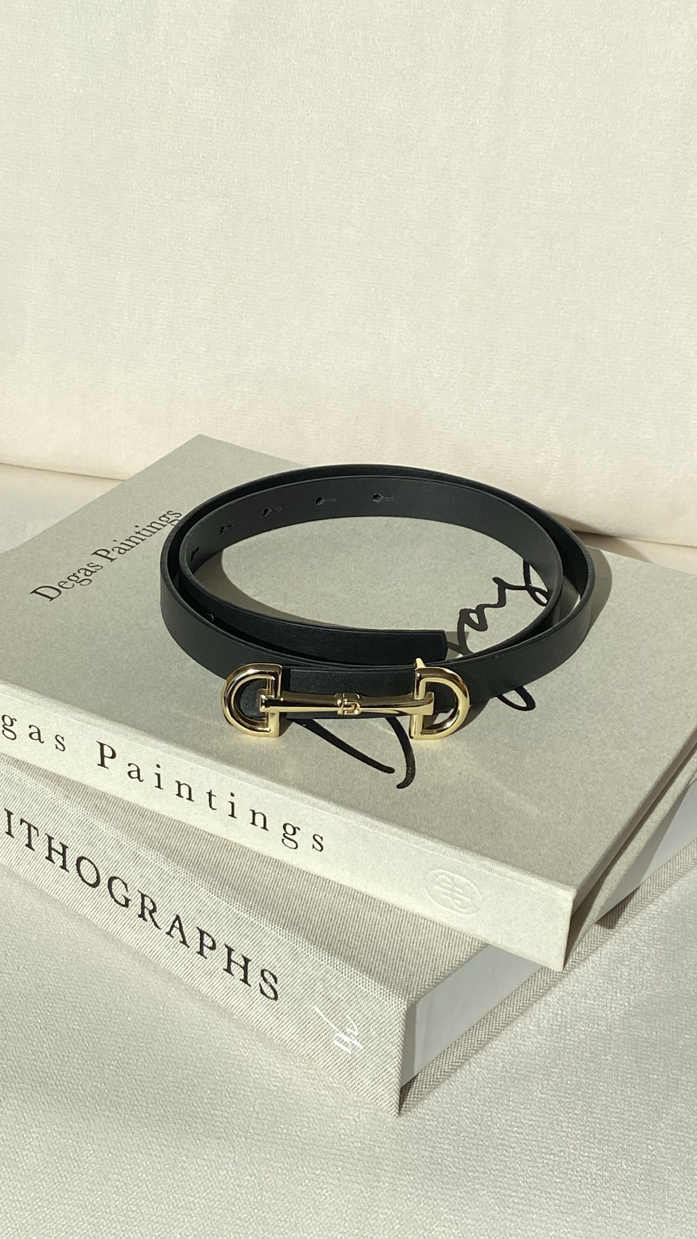 Siyah Gold Çift Taraflı Pimli Kemer