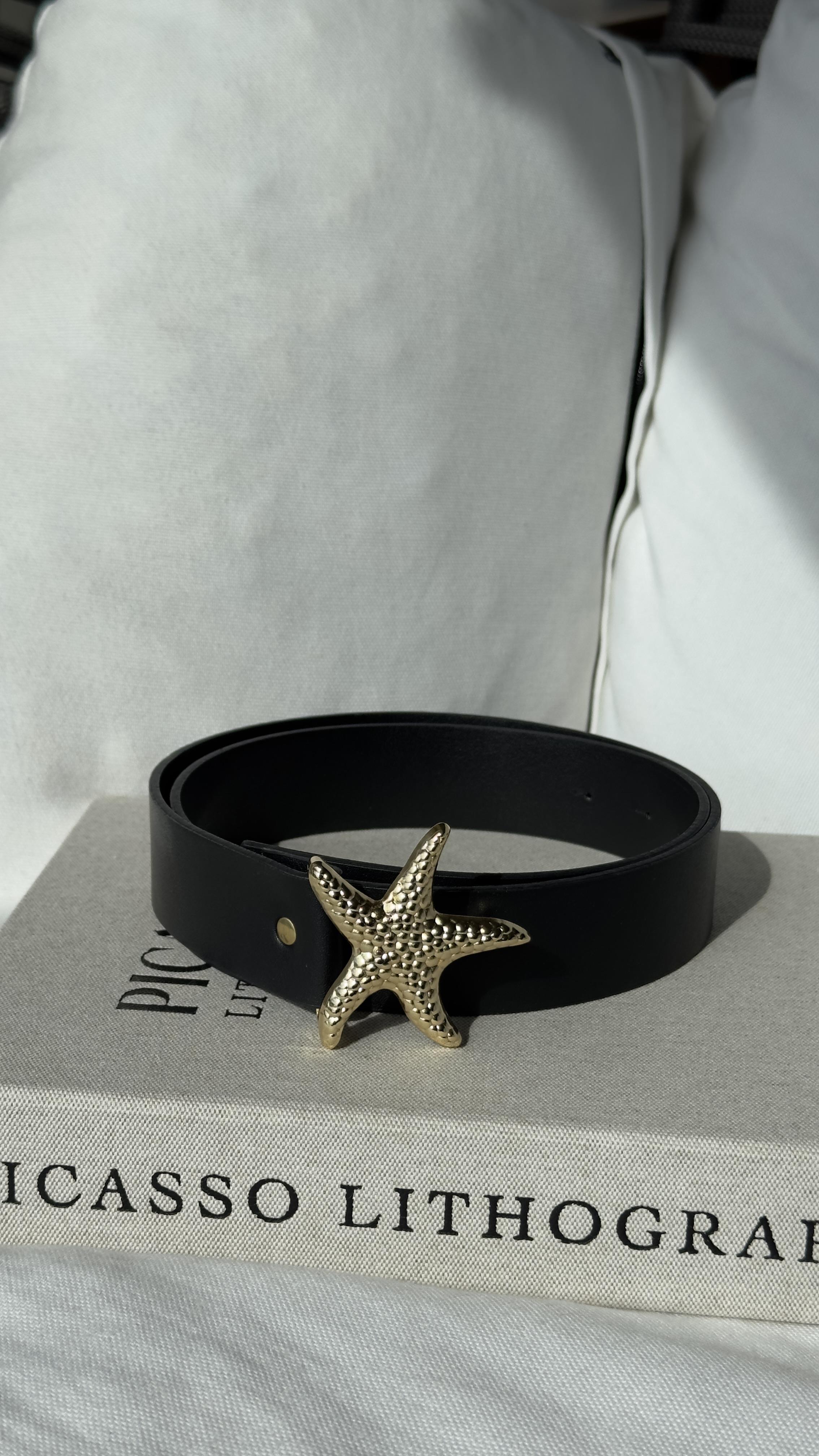 Siyah Gold Deniz Yıldızı Kemer