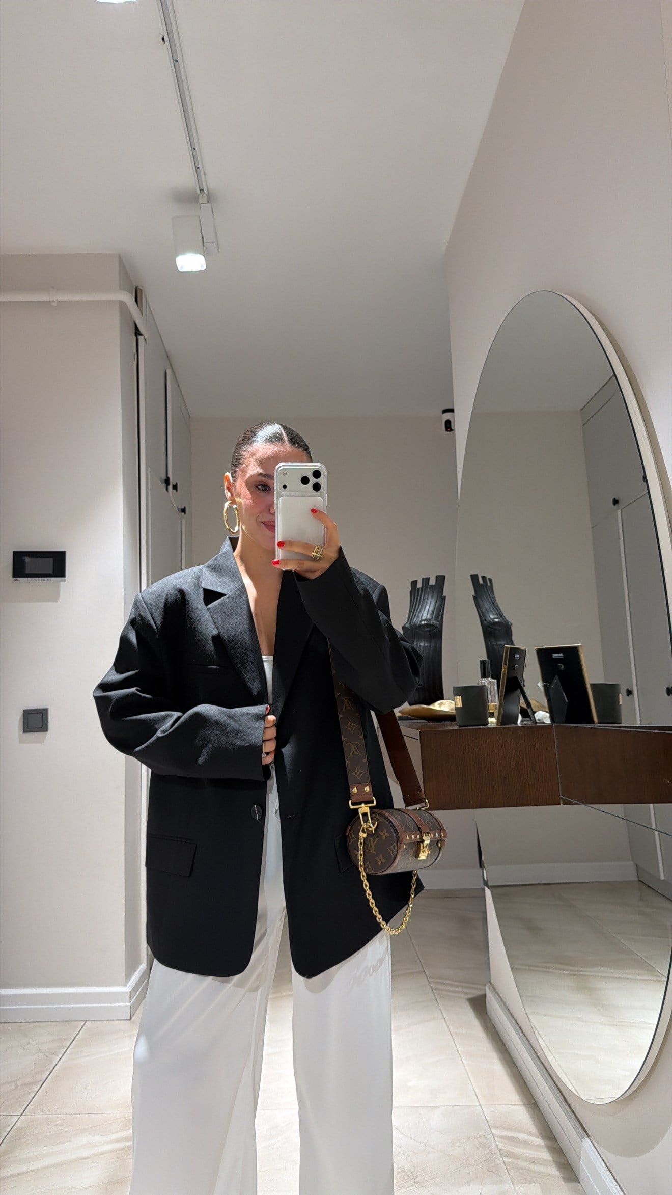 Siyah Ön Dikiş Detaylı Blazer Ceket 