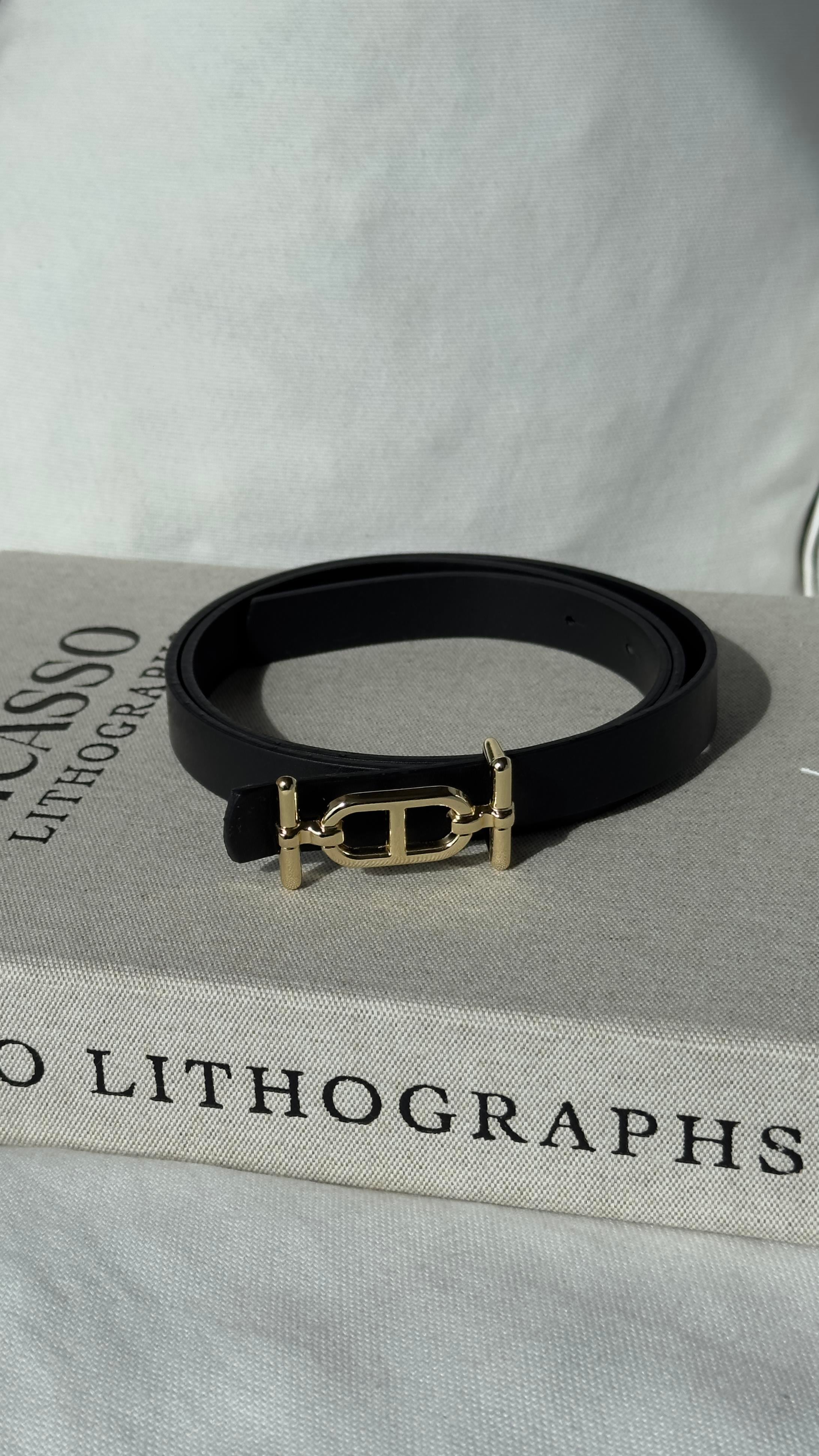 Siyah Renk Gold Toka Kemer