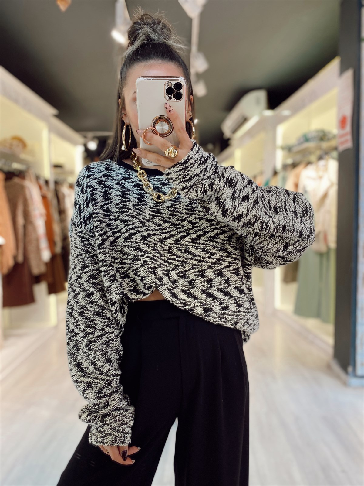 Siyah Tüvit Sweat