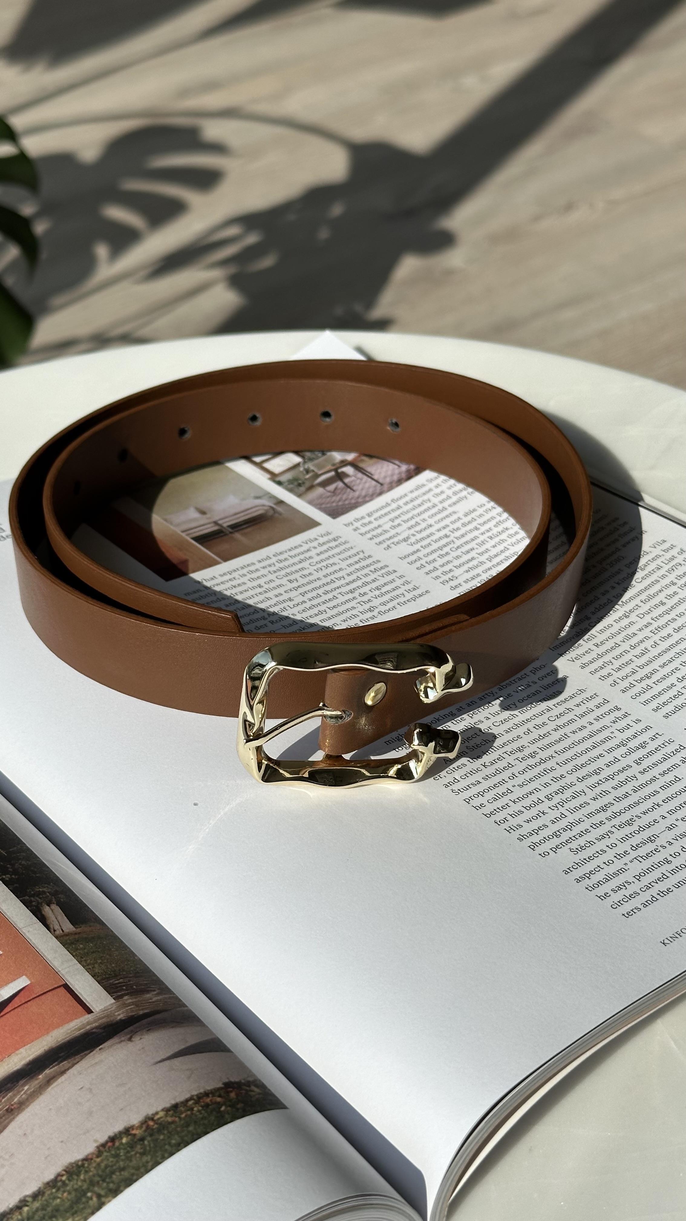 Taba Gold Tokalı Kare Dalgalı Kemer