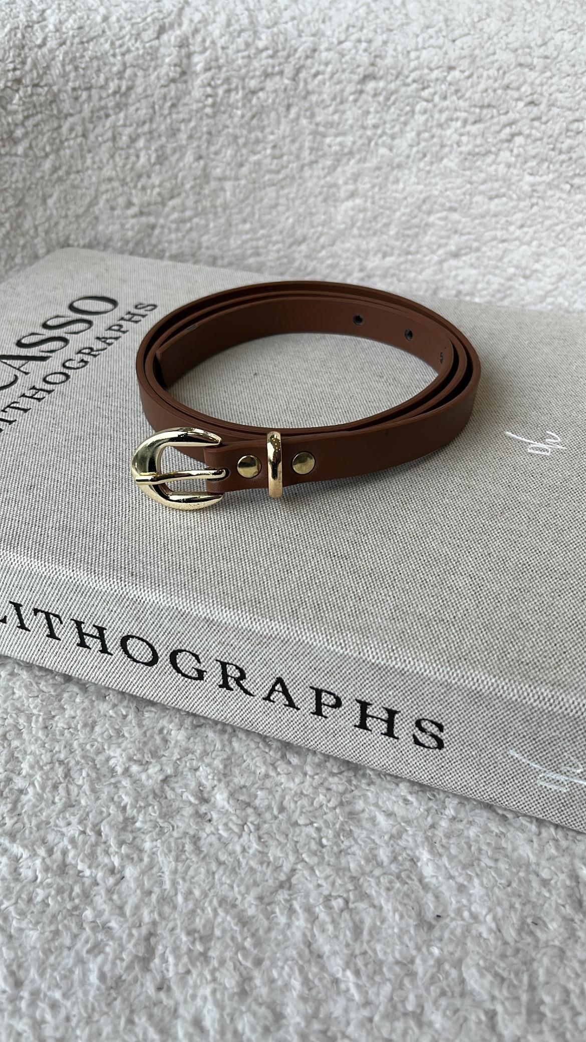 Taba Küçük Gold Tokalı İnce Kemer