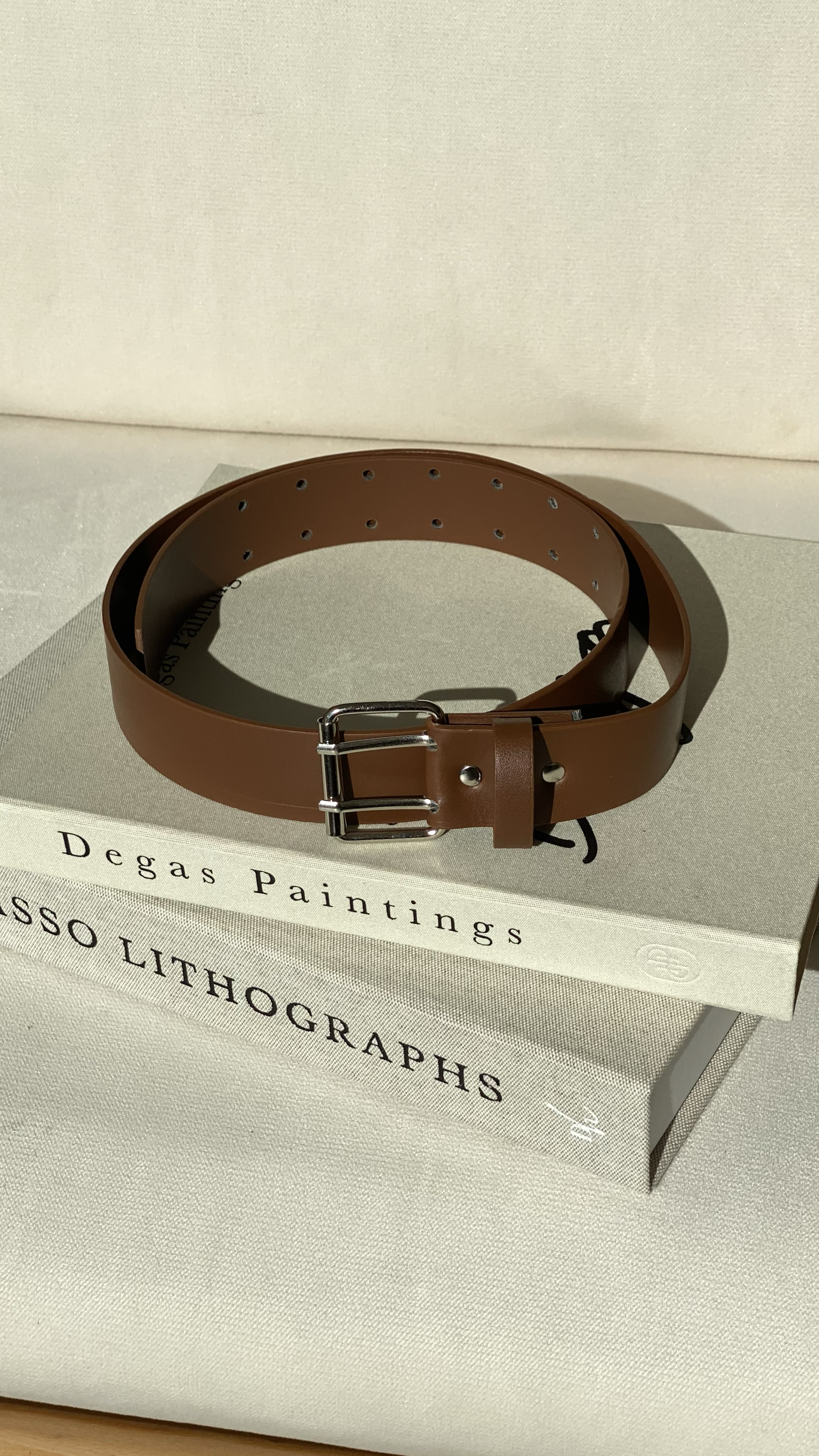 Taba Silver Çift Delikli Kemer