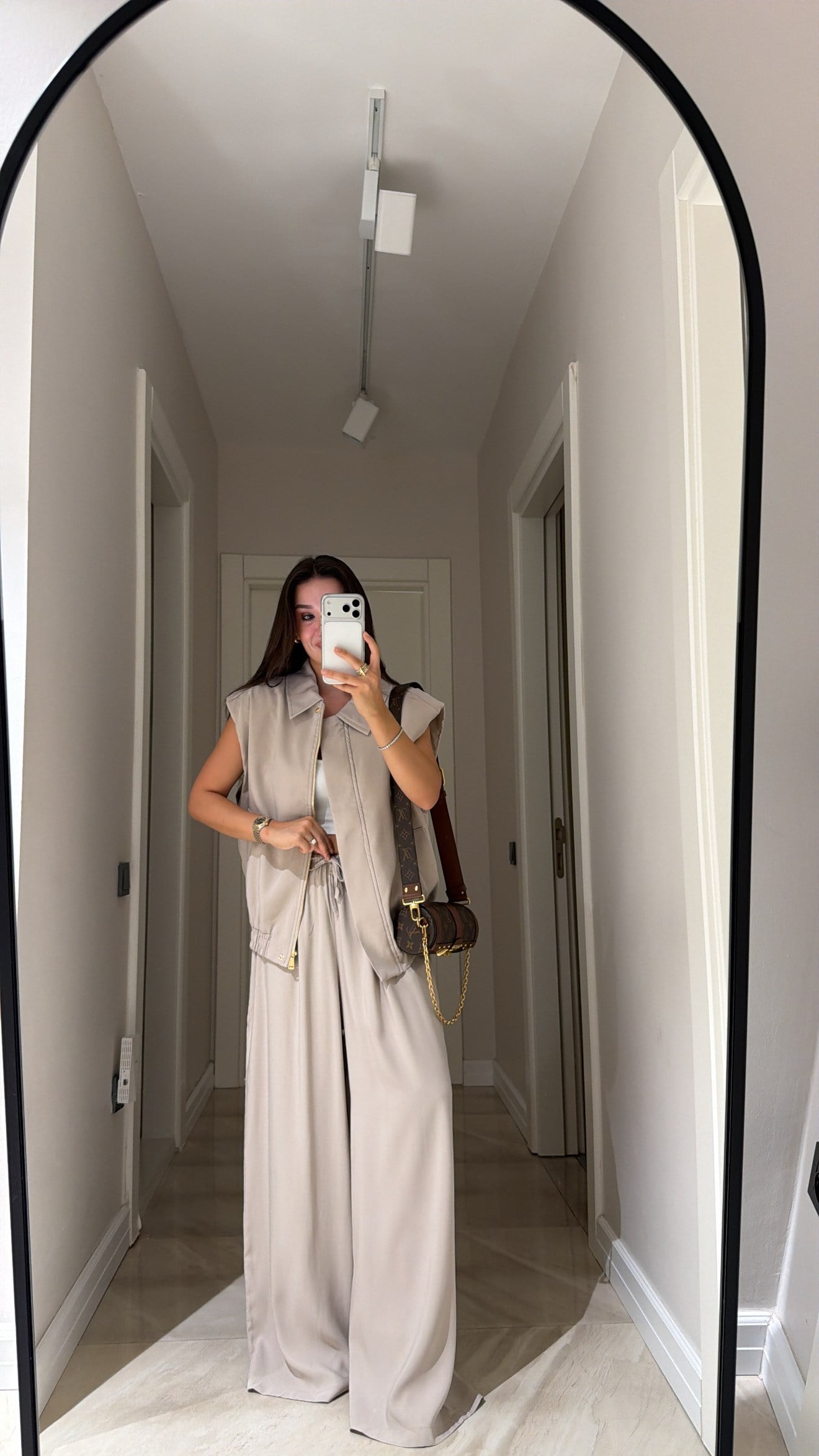 Taş Bel İp Bağcıklı Bol Paça Pantolon