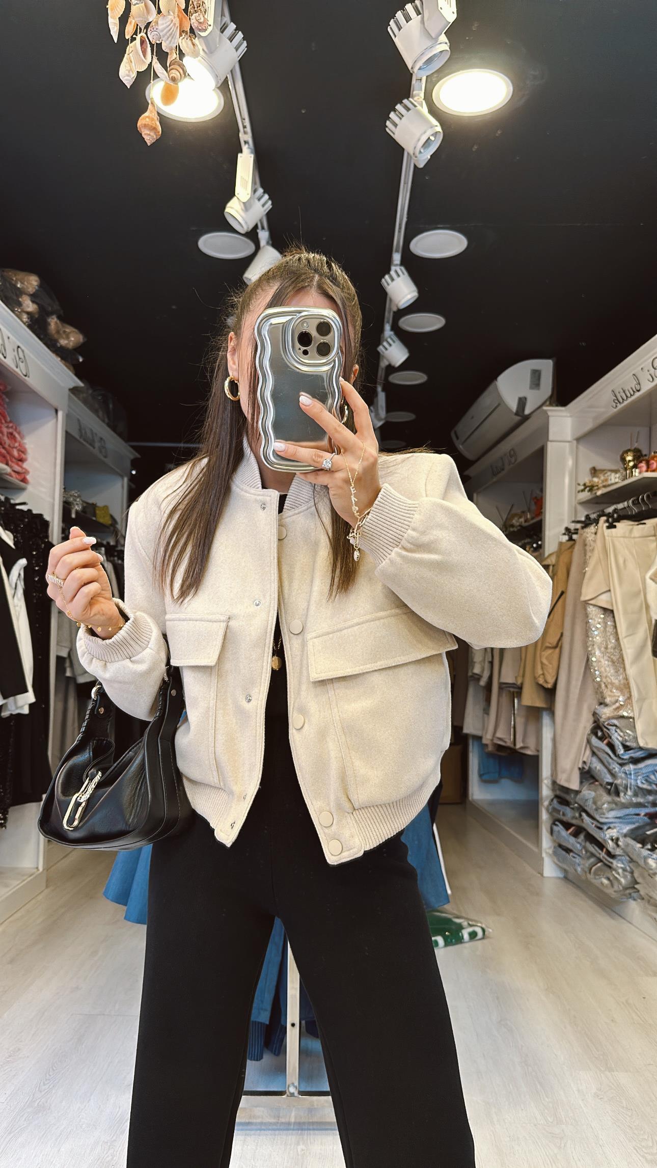 Taş Kaşe Bomber Ceket 