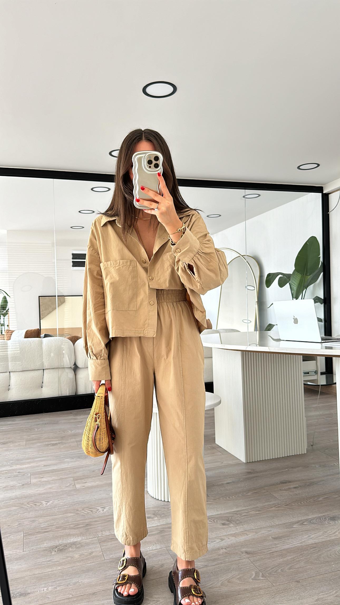 Vizon Gömlek Şalvar Keten Takım 