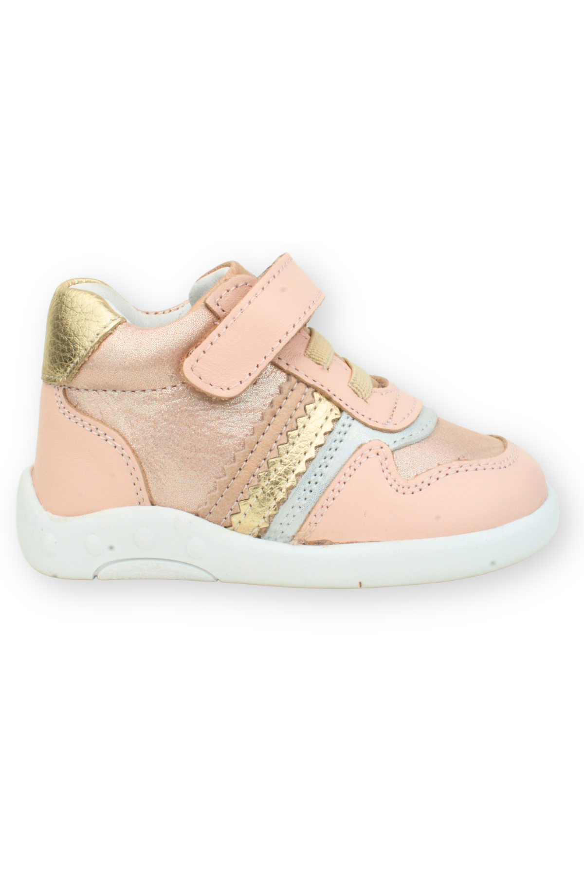 Butterfly Kız Bebek İlk Adım Deri Bot Pudra