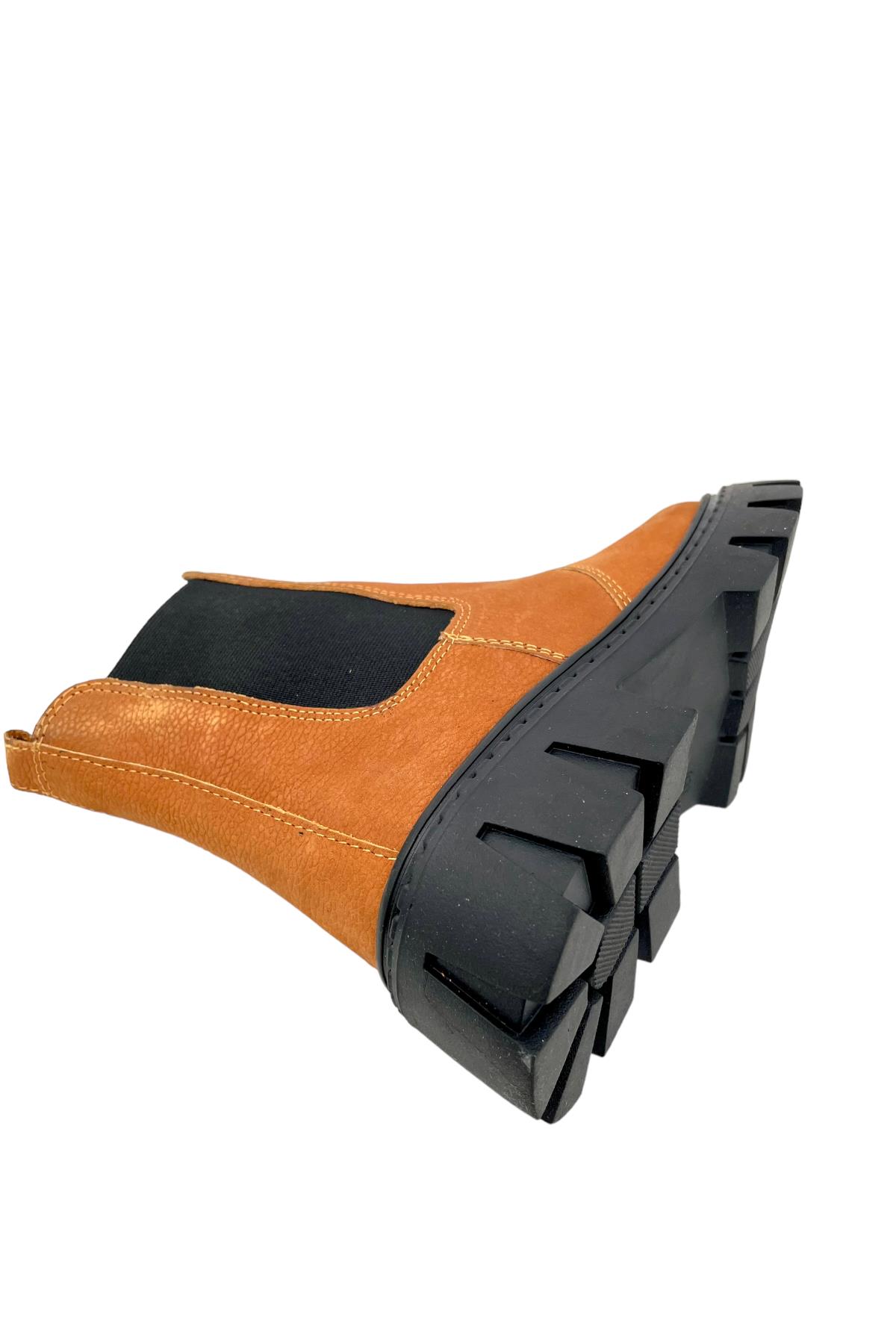 Chelsea Kız Çocuk Deri Kısa Çizme Tarçın