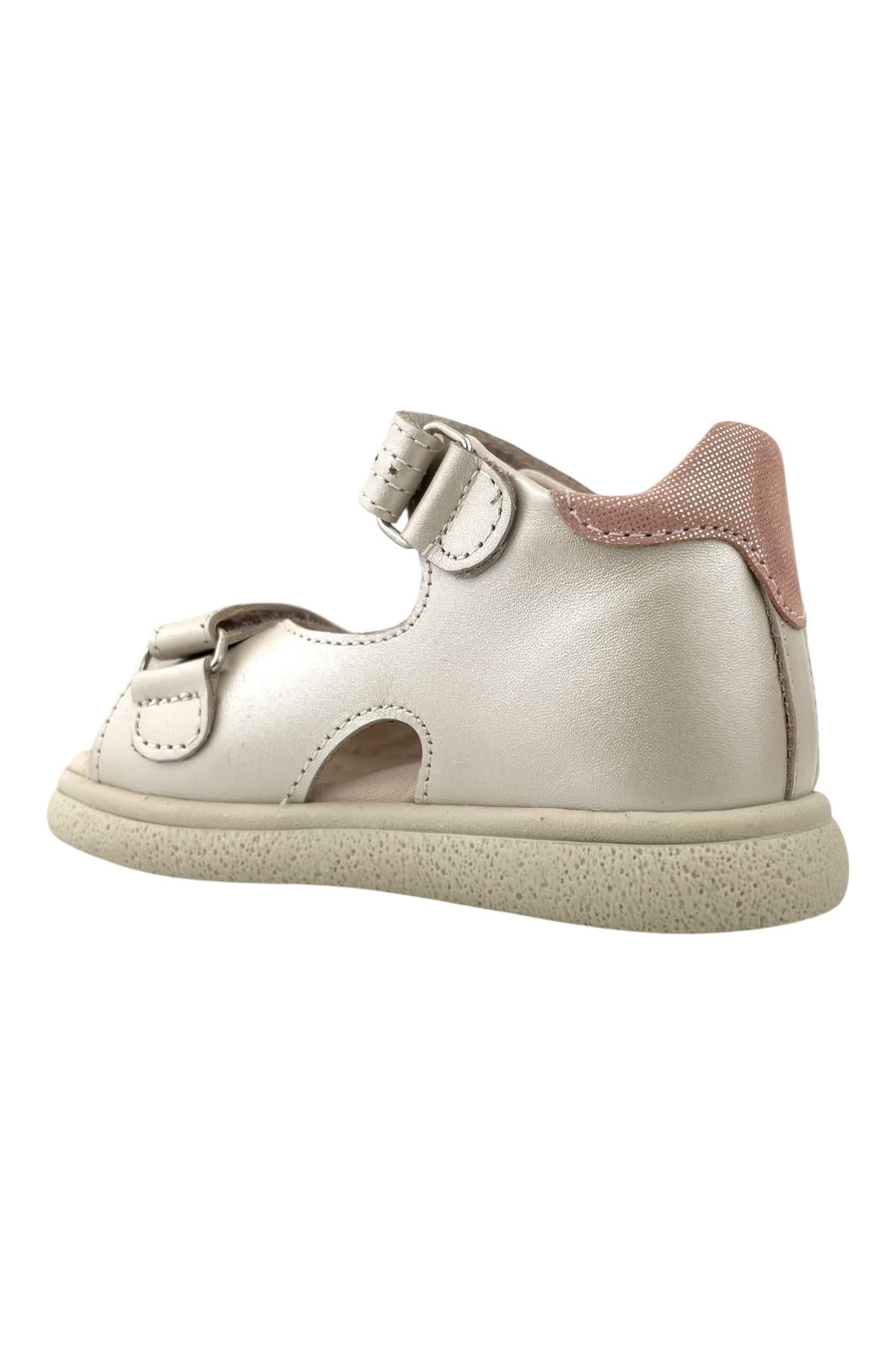Cote d Azur Kız Çocuk Burnu Açık Deri Sandalet Bej