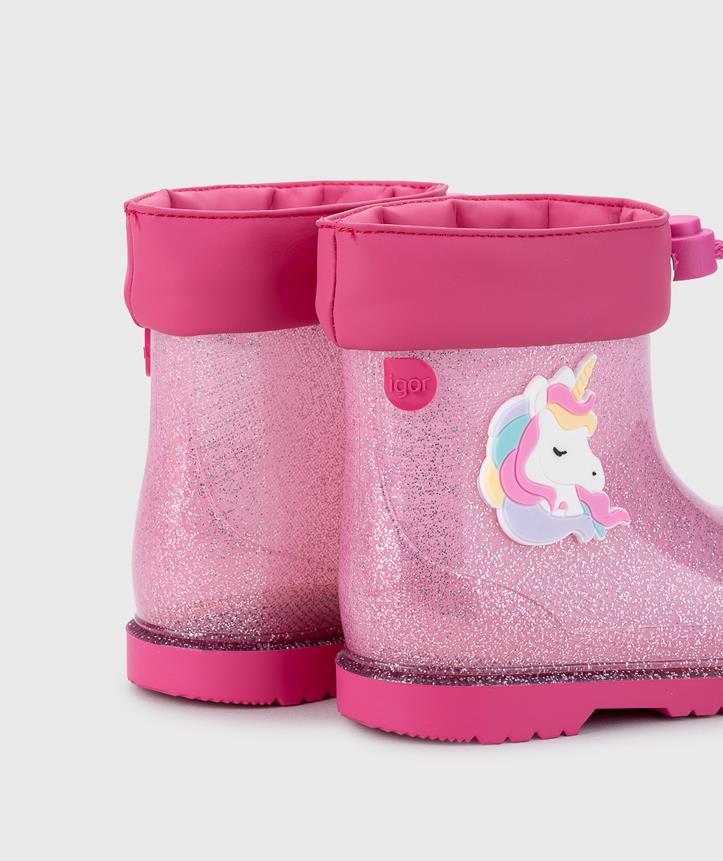 Igor Bimbi Unicornio Glitter Çocuk Yağmur Çizmesi Fuşya