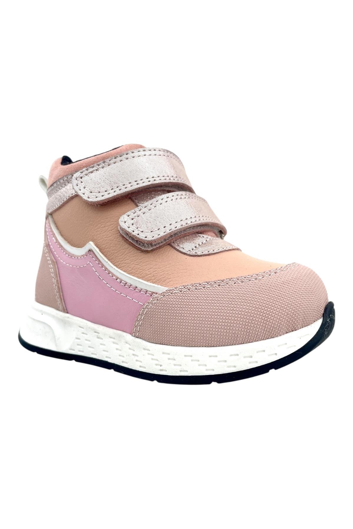 Iron Kız Çocuk Deri Bot Pudra