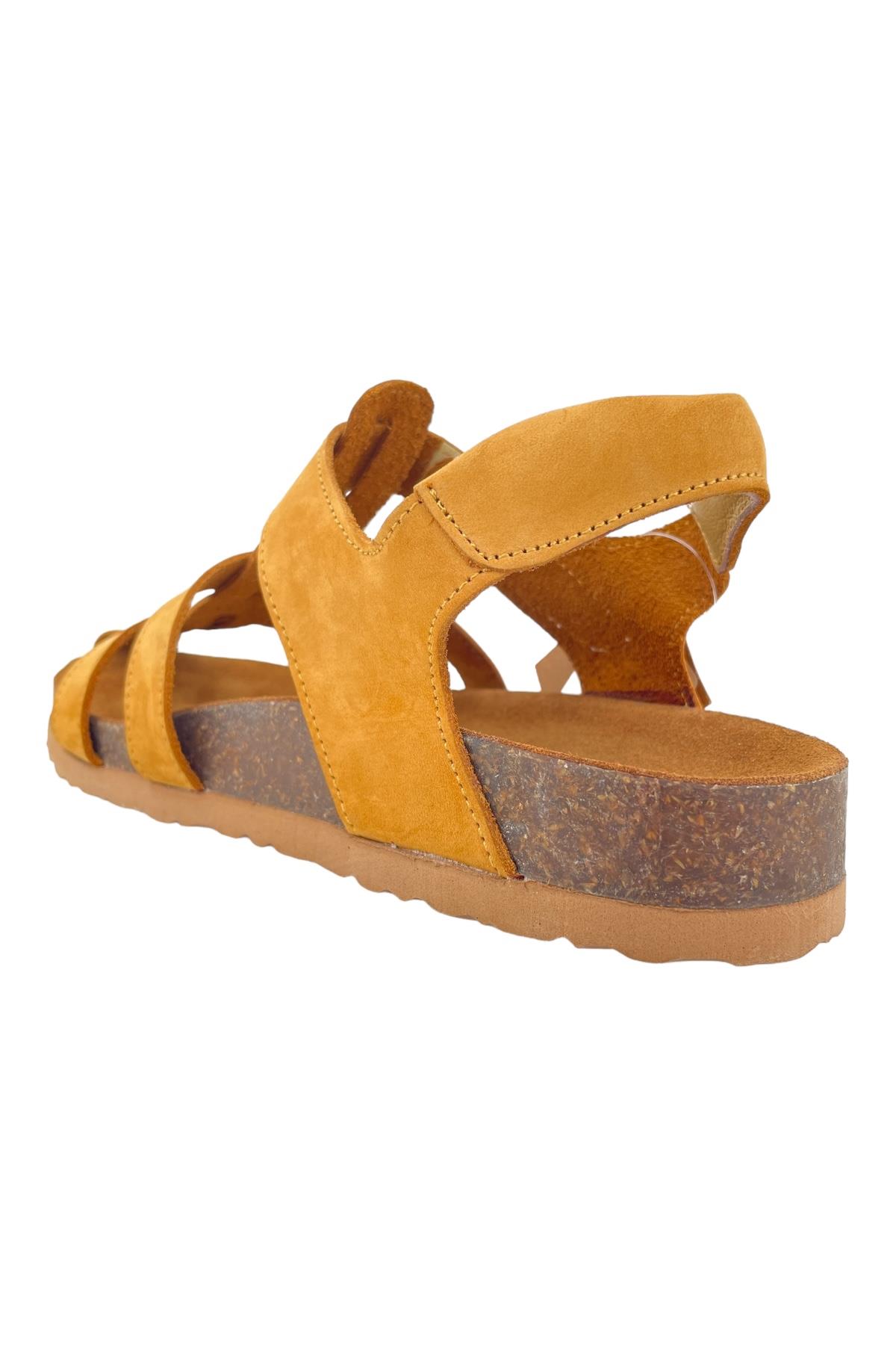 Kafesli Klasik Erkek Çocuk Sandaleti Cat Nubuk