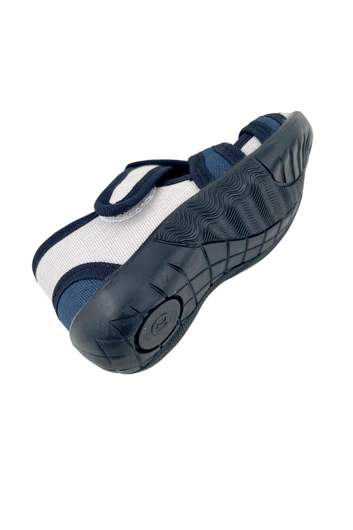 Keten Ev Ayakkabısı Lacivert-Gri