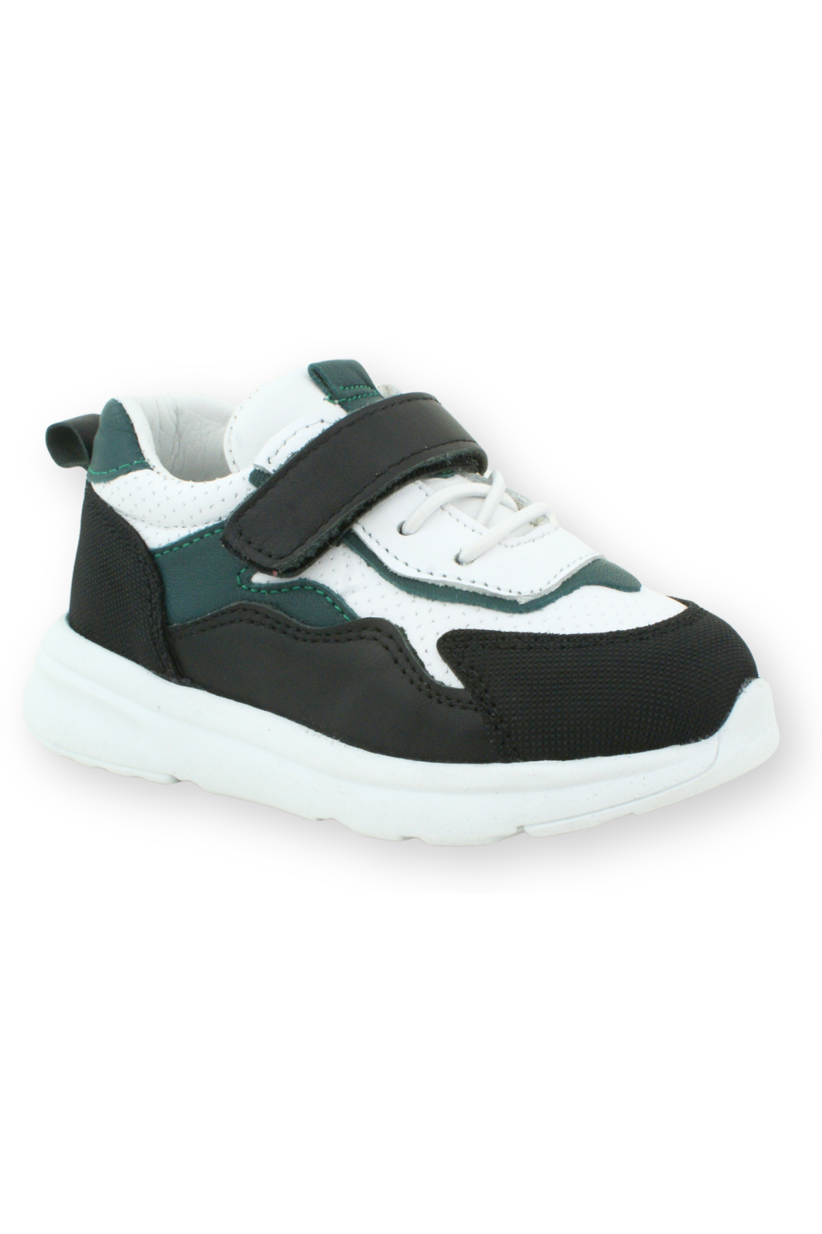 Sneaker Hafif Tabanlı Yumuşak Çocuk Ayakkabısı Siyah-Beyaz