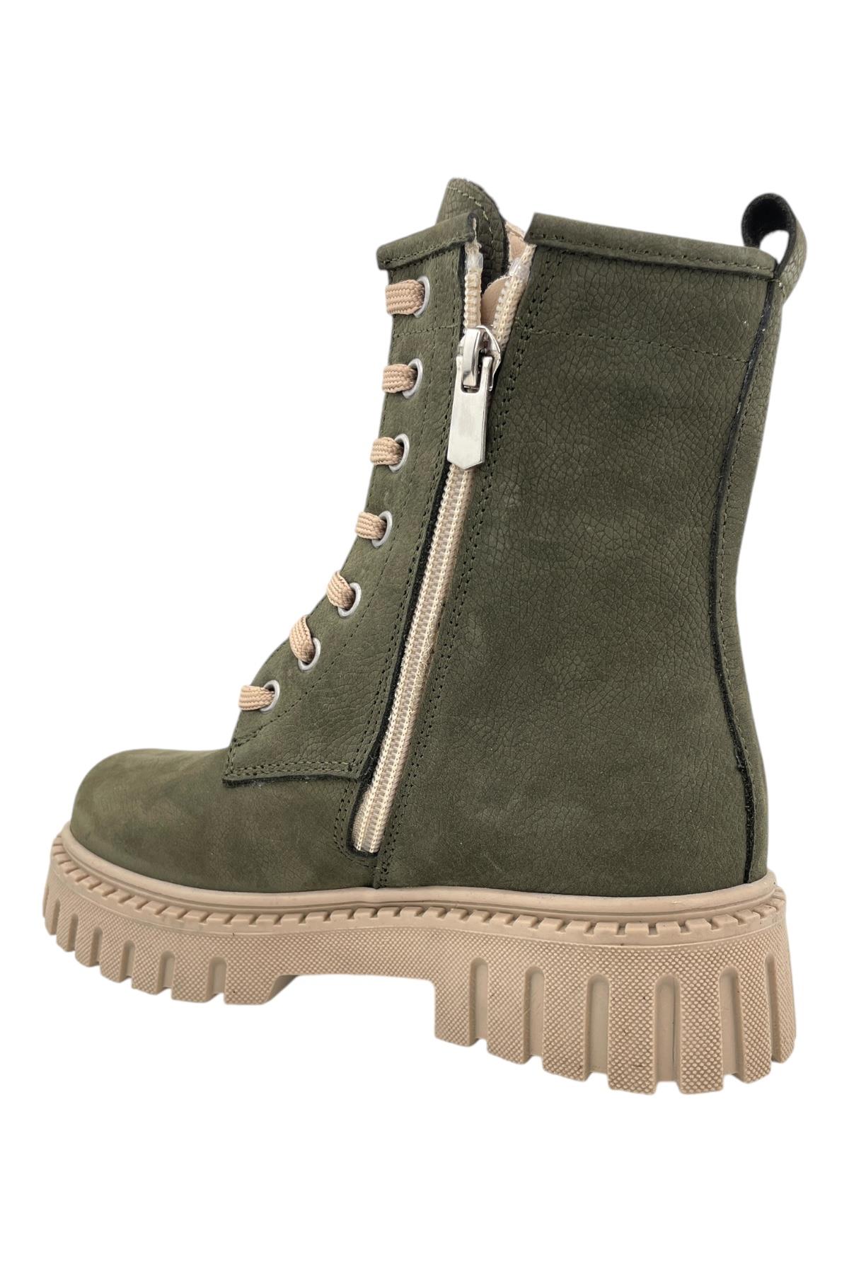 Su Geçirmez Süet Deri Genç Kız Çizme Yeşil