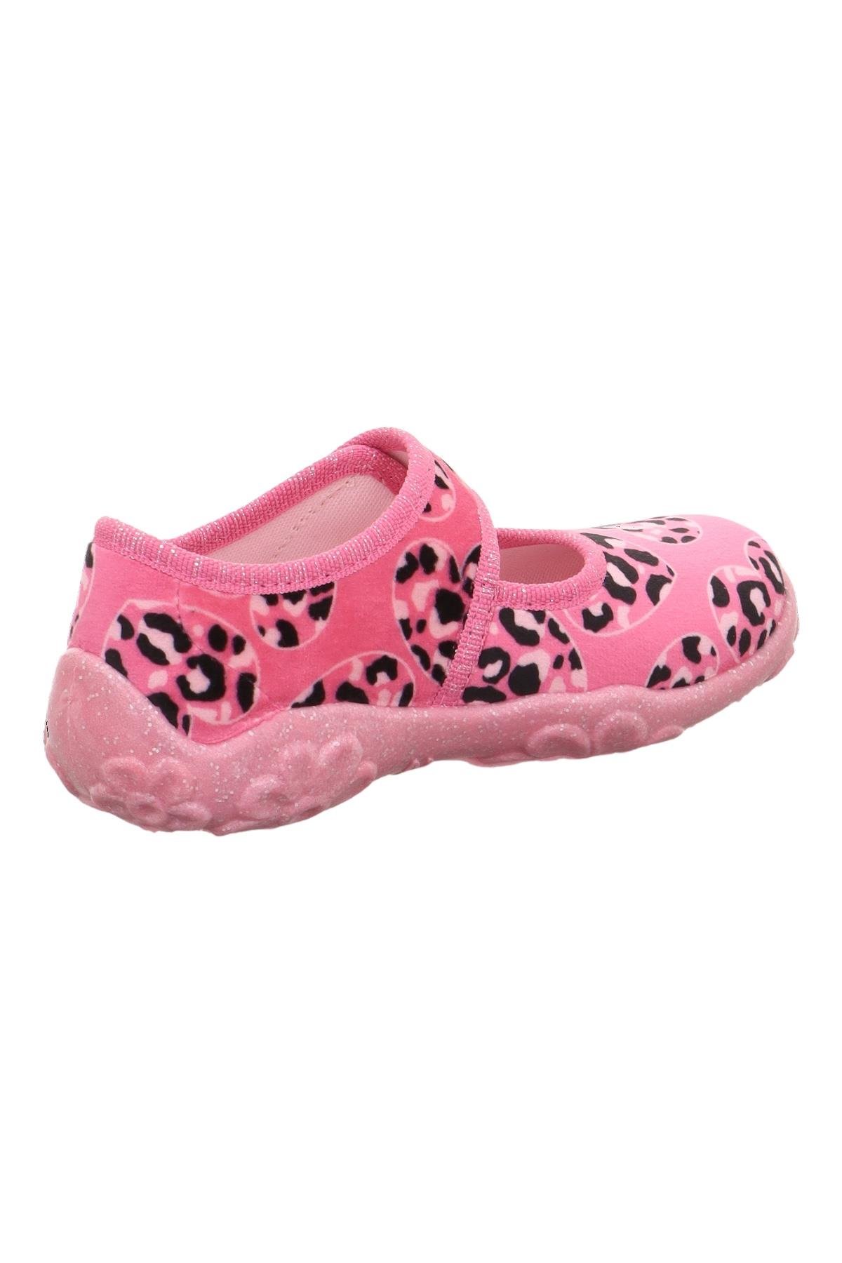 Superfit Bonny Babet Çocuk Ev Ayakkabısı Pembe-Siyah